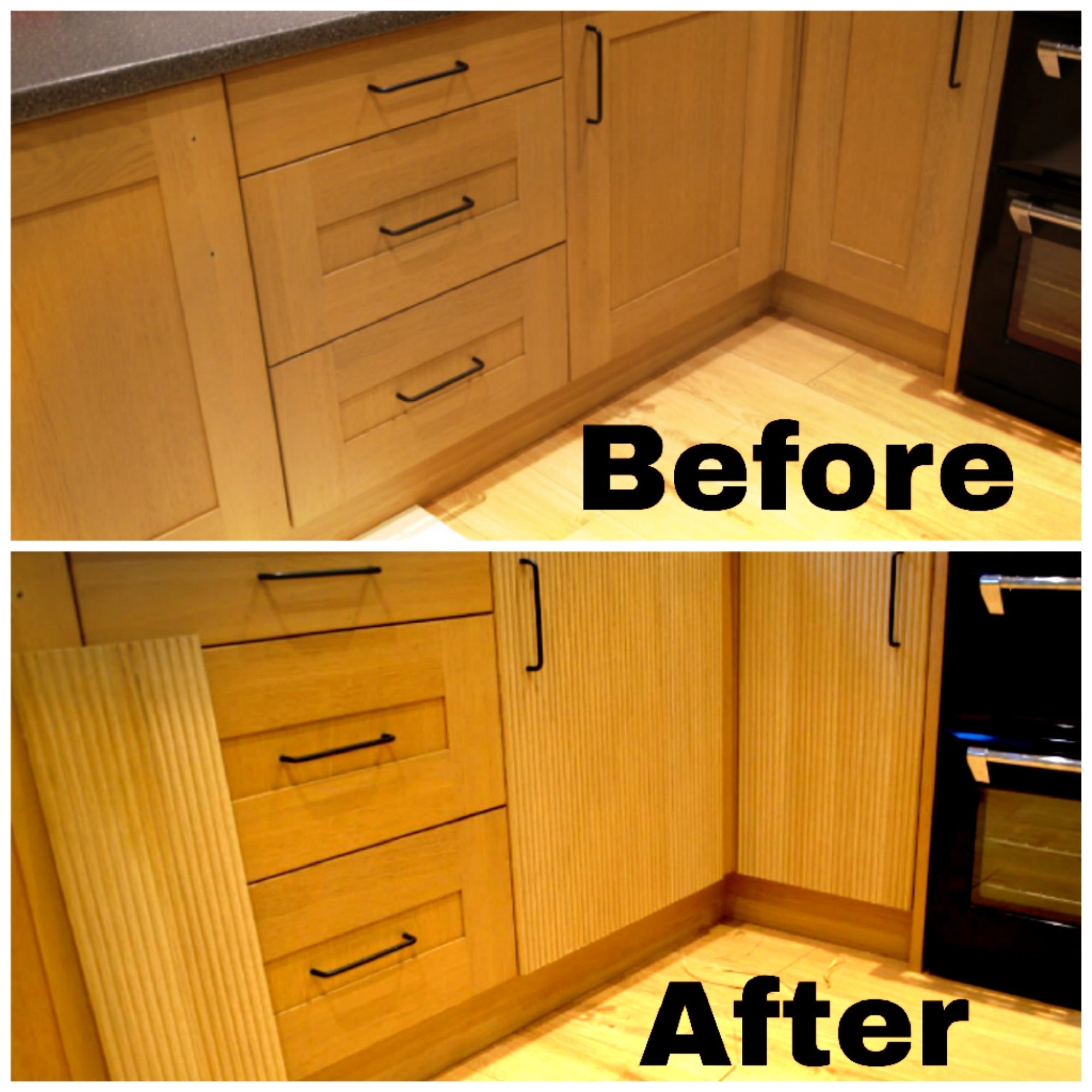 A Simple Kitchen Facelift: Transforming Cabinets With Self-Adhesive Fluted Decorative Panels