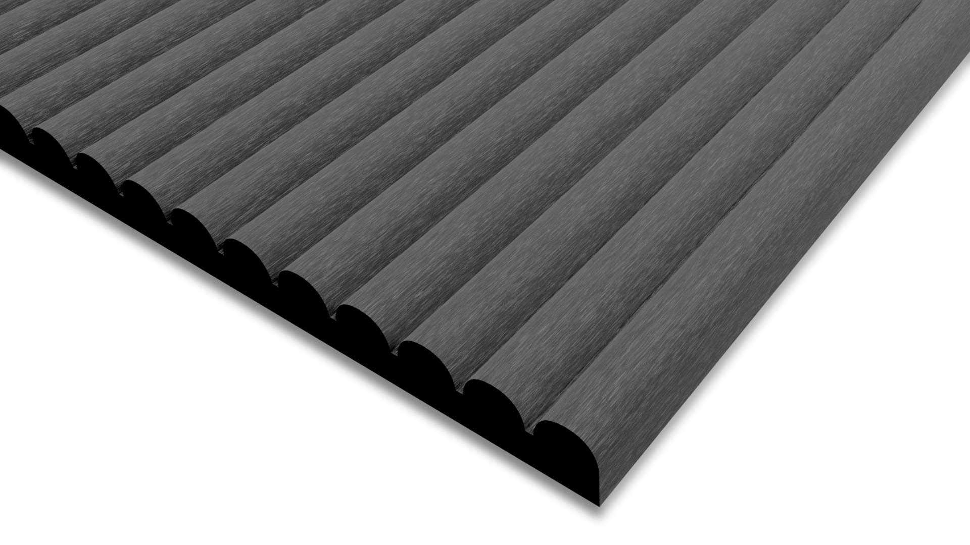 Fluted Black MDF