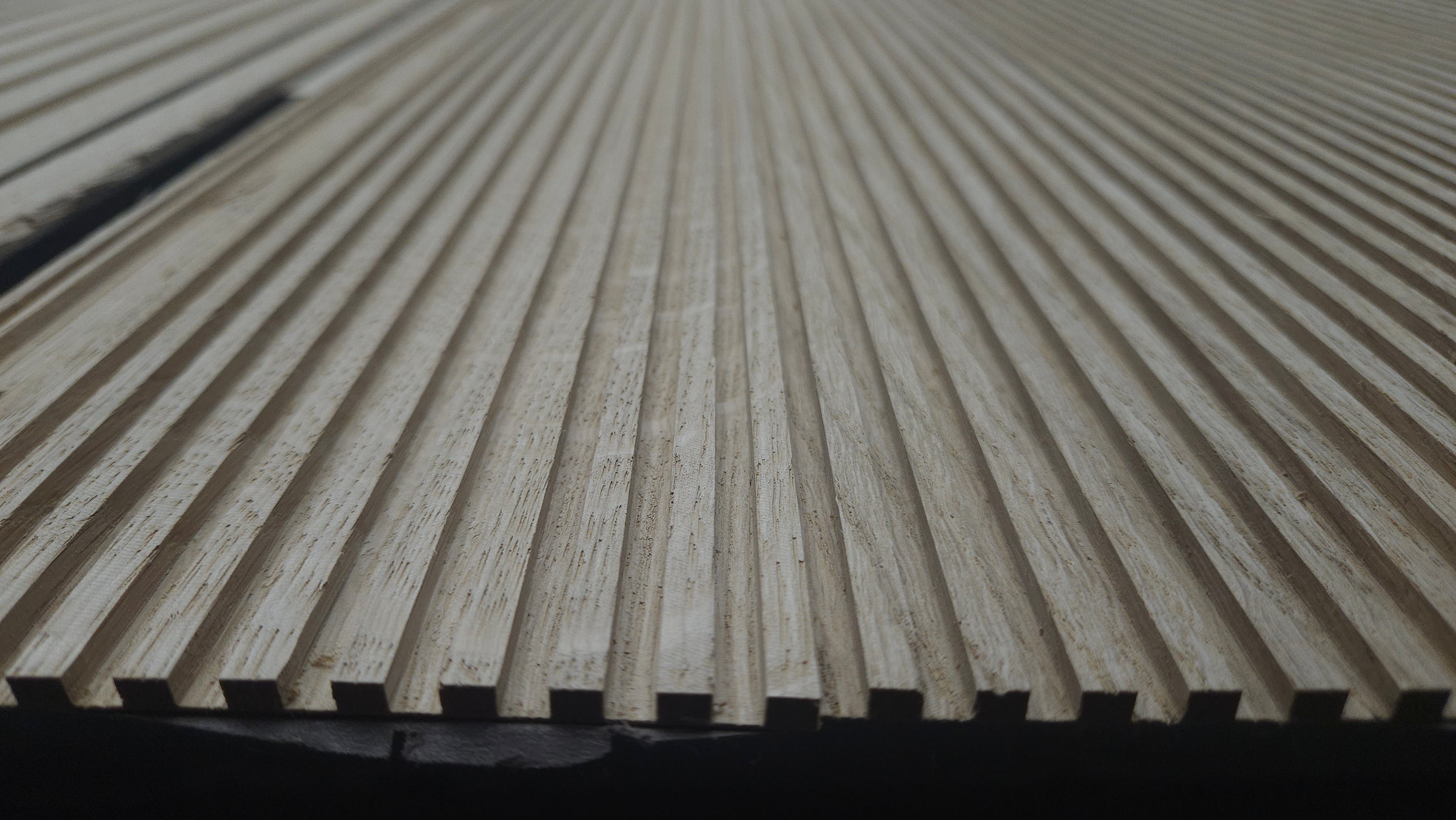 Staccato Squares - Fluted Solid Wood Panels 5mm + Base panel