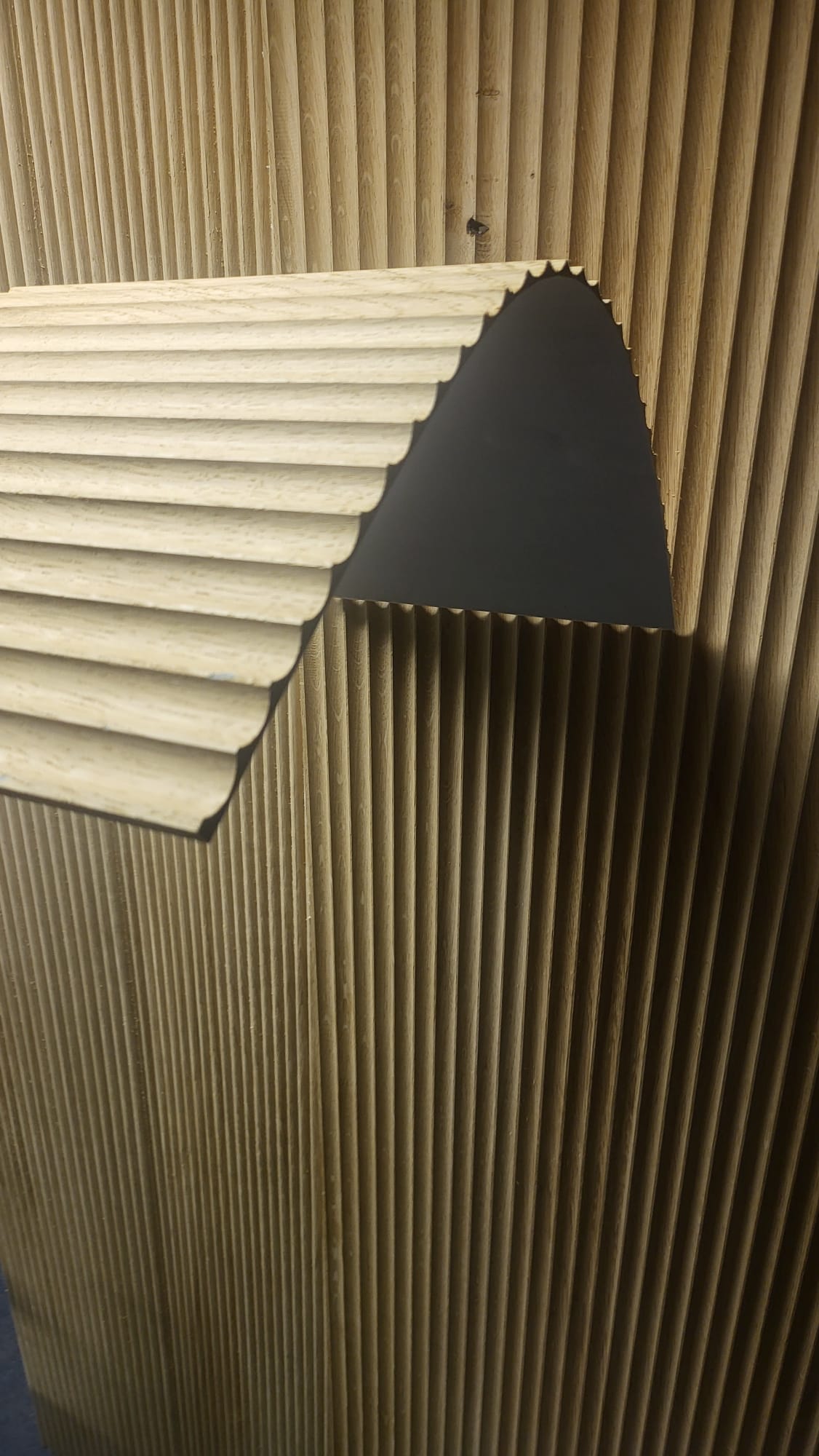 Crescendo Curves - Mini Ribbed Solid Wood Panels 5mm + Base panel