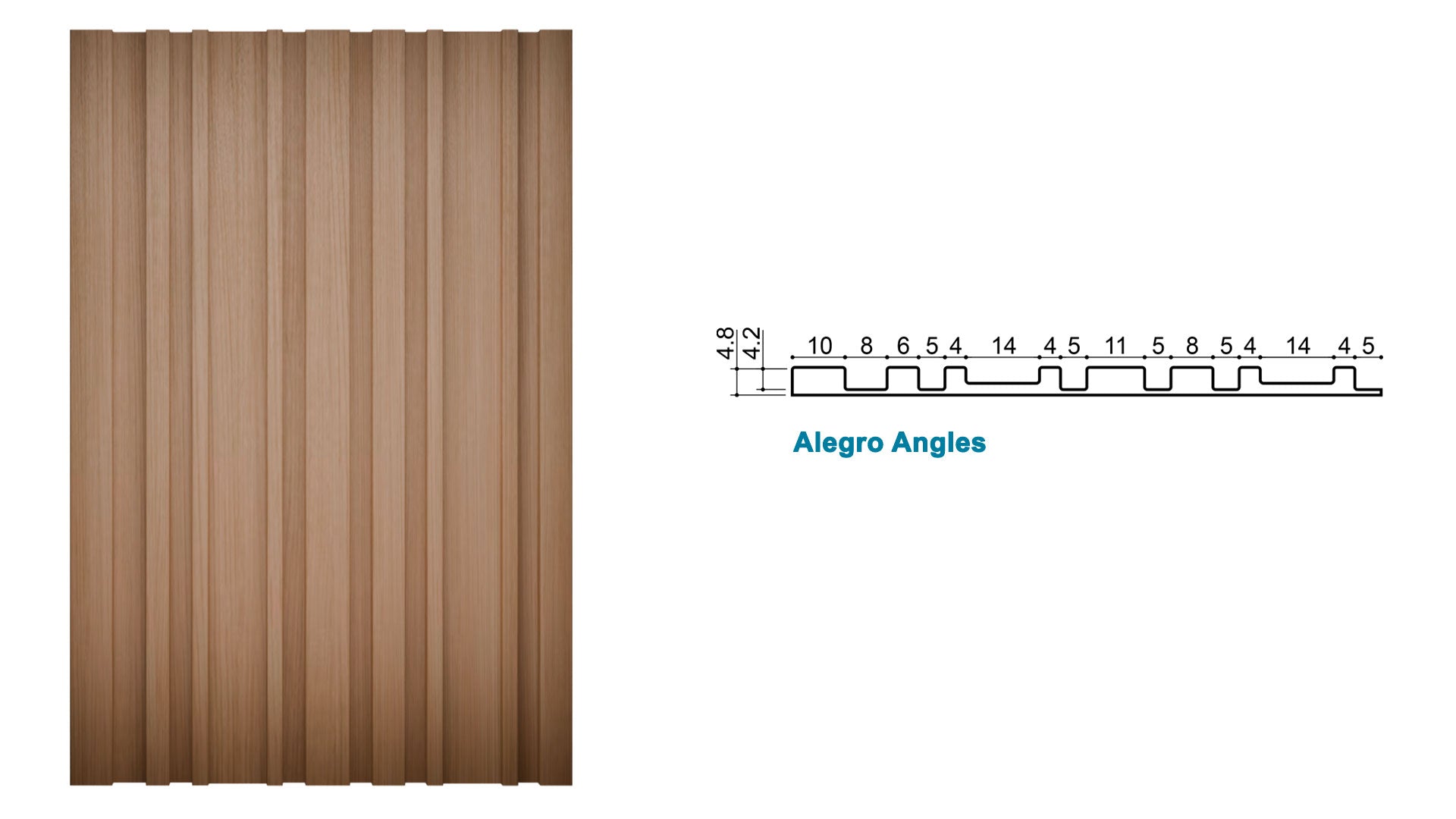 Alegro Angles - Fluted Solid Wood Panels 5mm + Base panel