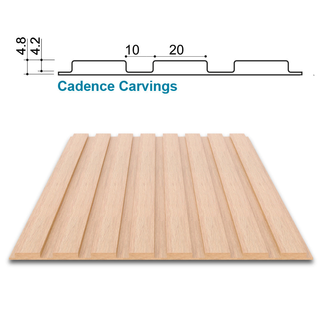 Cadence Carvings - Fluted Solid Wood Panels 5mm + Base panel