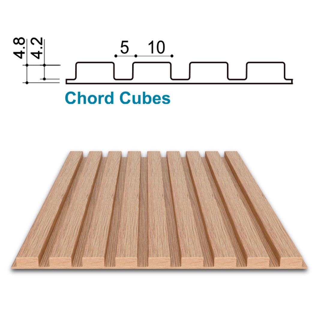 Chord Cubes - Fluted Solid Wood Panels 5mm + Base panel