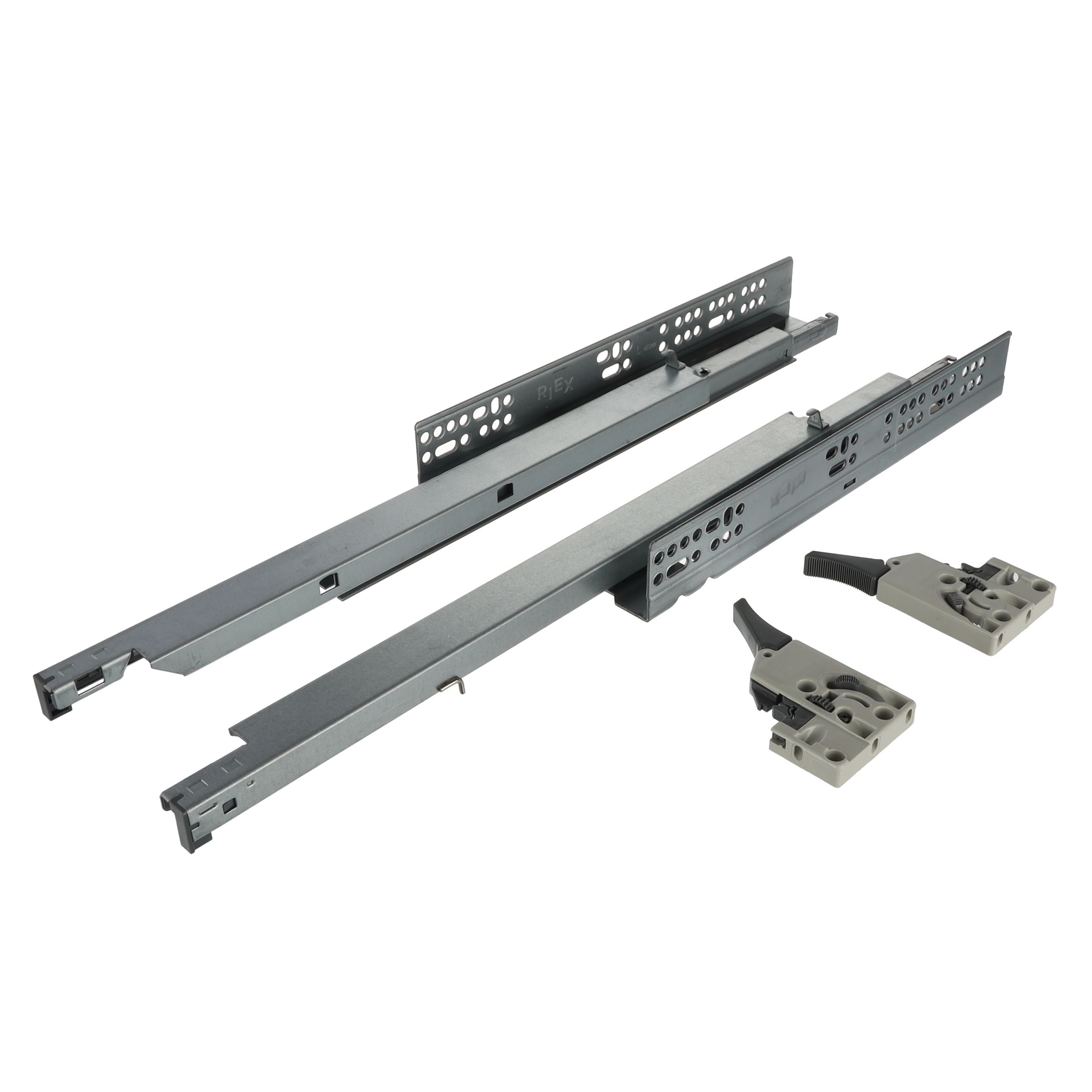 Concealed Drawer Runners slide, Push Open, full extension, soft-close, 25 kg, 450 mm, 2D brackets NU69