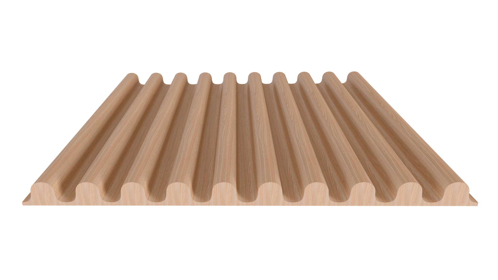 Crescendo Curves - Mini Ribbed Solid Wood Panels 5mm + Base panel