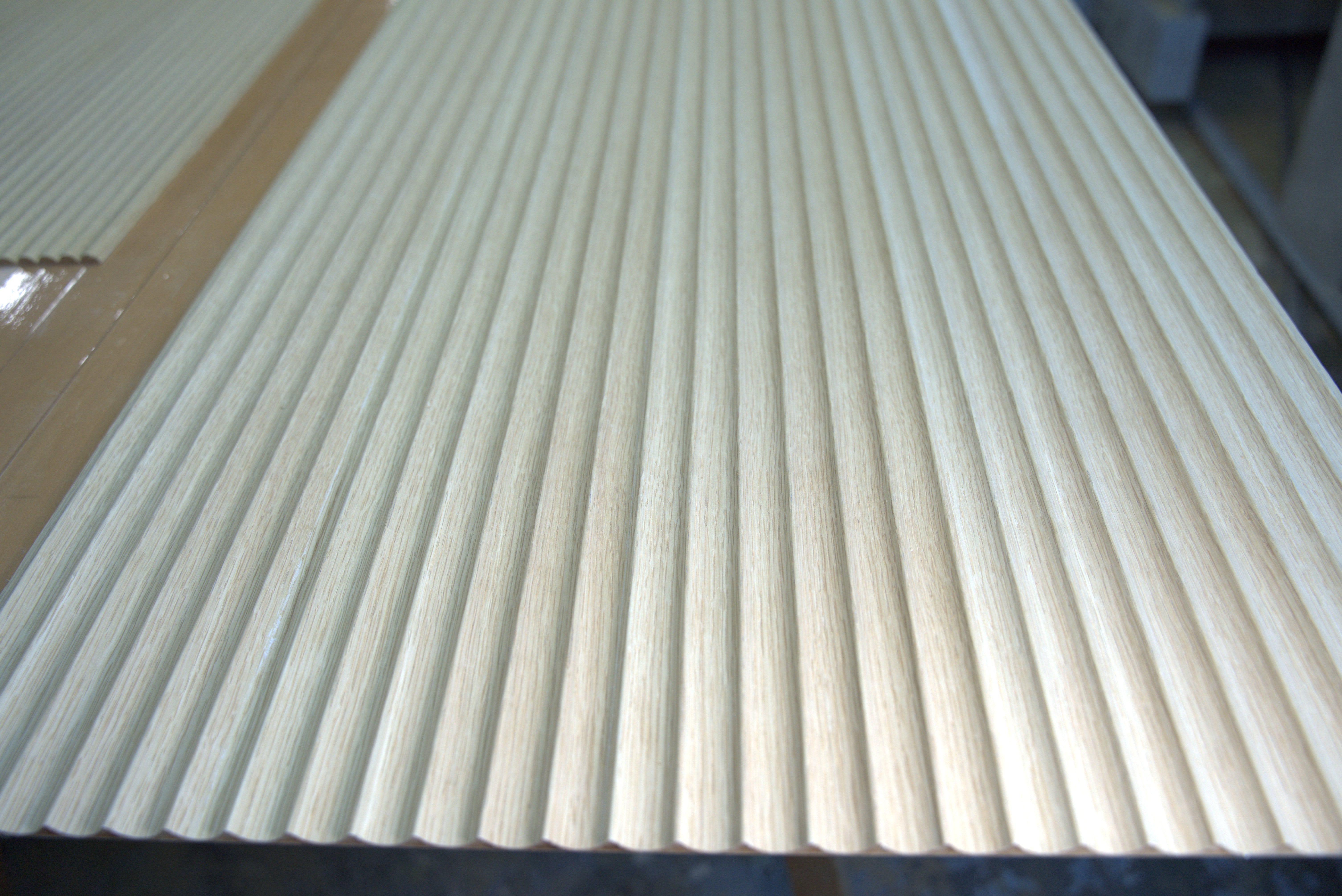 Legato Loops - 20mm Fluted Oak Veneered MDF Panels 5mm + Base panel