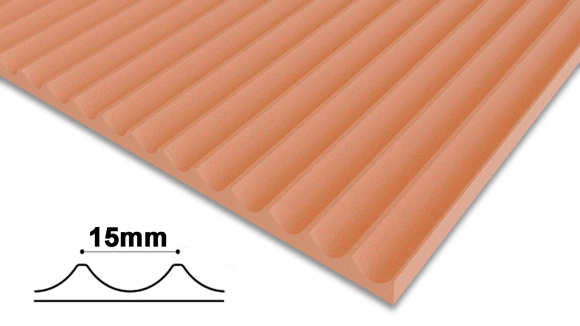 Fluted Fire Rated MDF Wall Panels 15mm Flutes