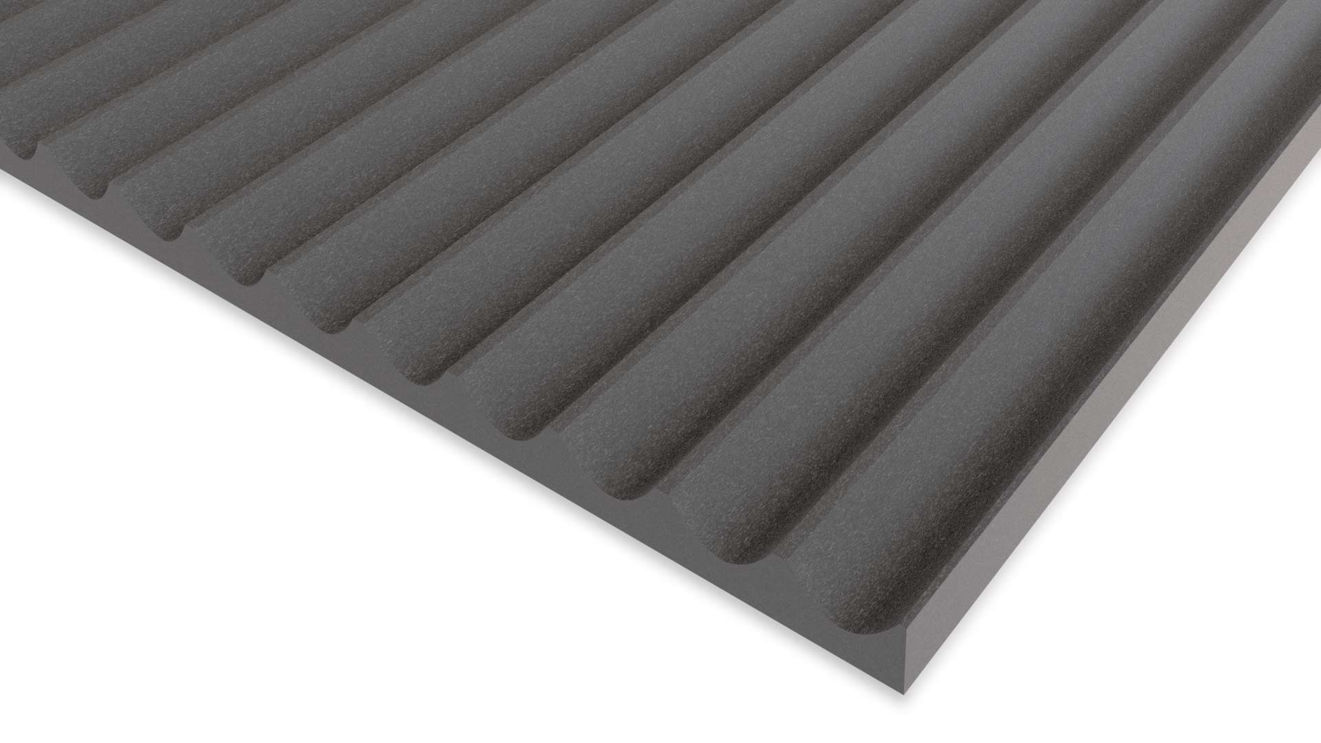 Fluted Black MDF Wall Panels 20mm Flutes