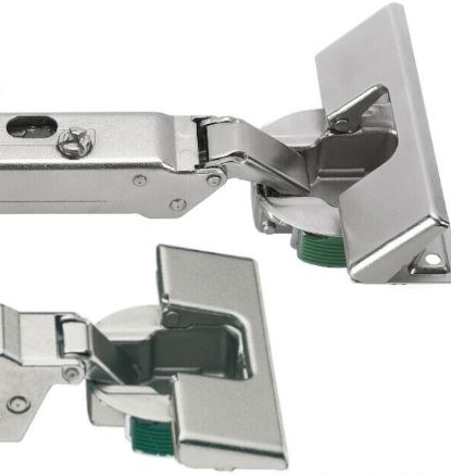 Tiomos Grass Hinge, 110°, Full Overlay Mounting, Click on Arm, Soft Close, Impresso Fixing