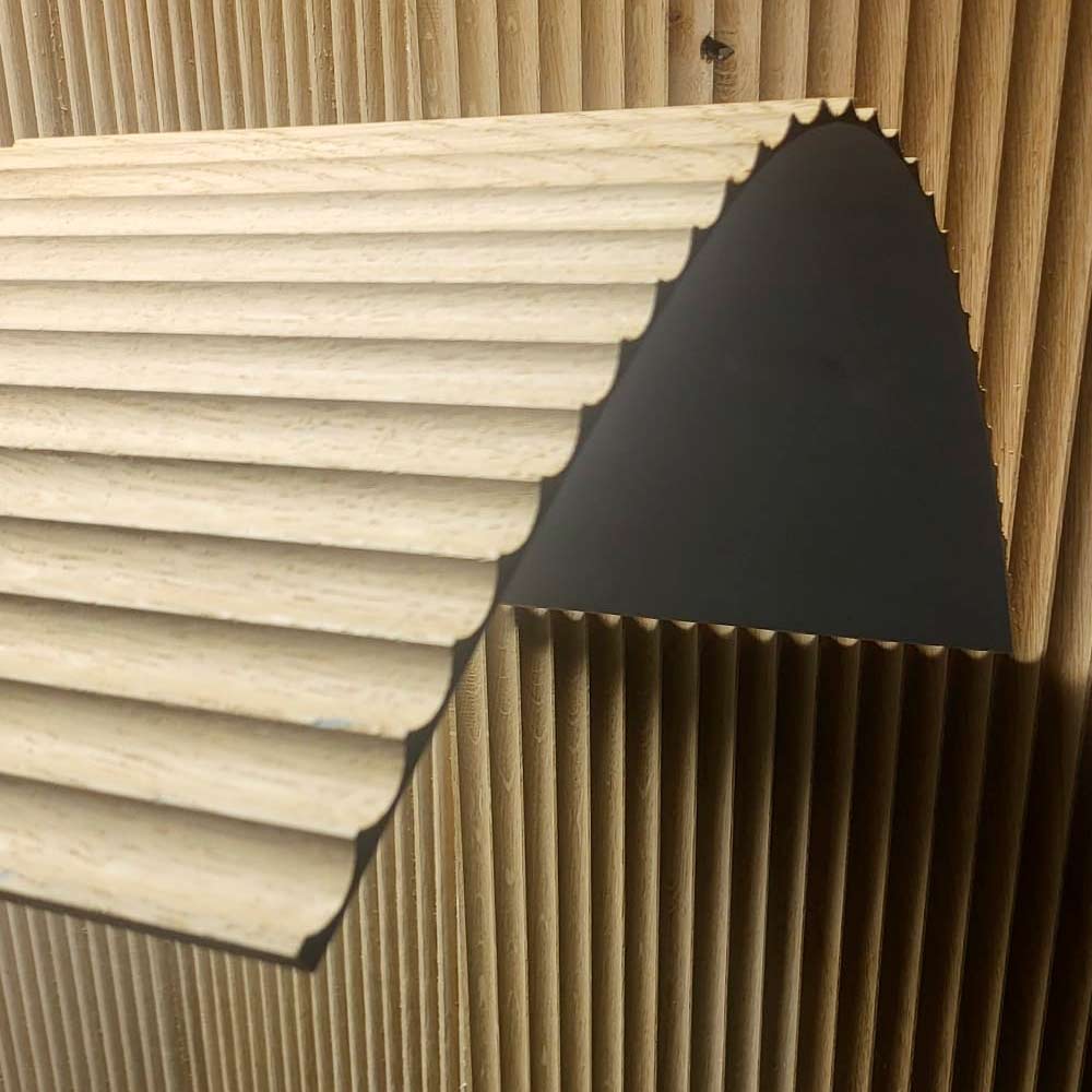 Fluted Timber Base Legato Loops - 20mm Fluted Solid Wood Panels 5mm + Base panel – Uniboards