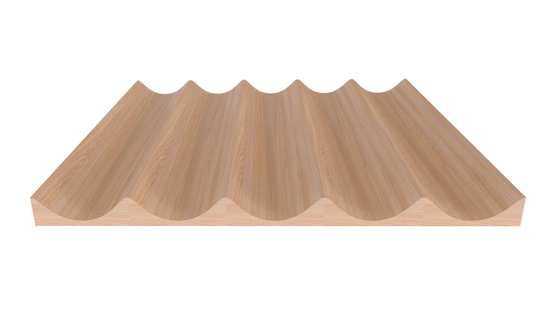 Legato Loops - Fluted Solid Wood Panels 5mm + Base panel