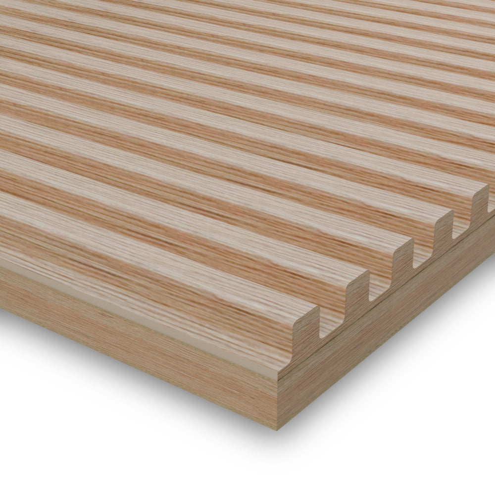 Staccato Squares - Fluted Solid Wood Panels 5mm + Base panel