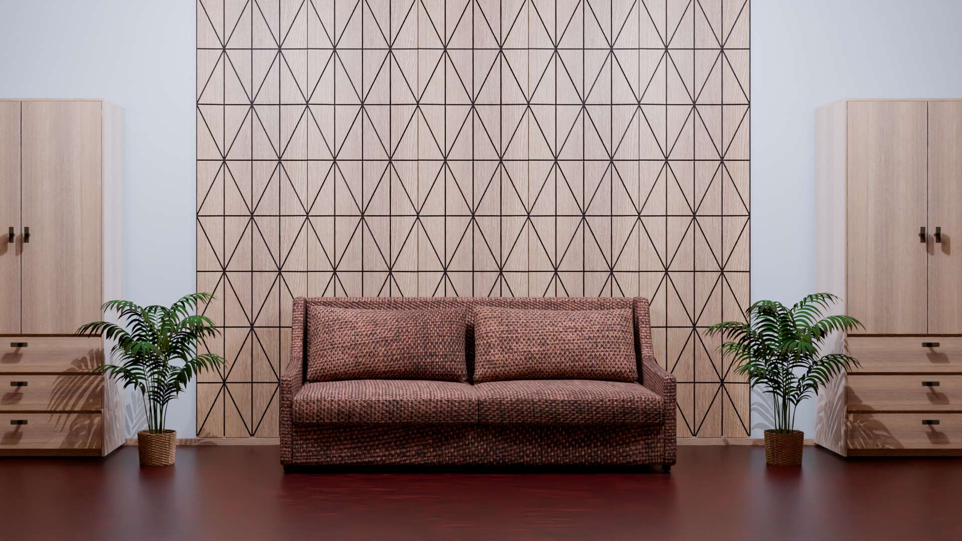 TriModern Wood Veneer Wall Panel