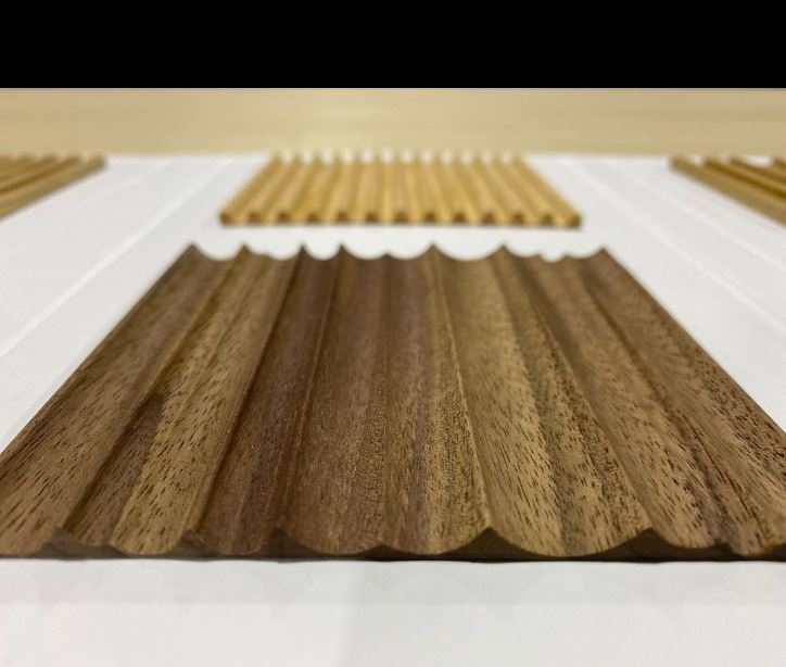 Legato Loops - Fluted Ribbed Solid Wood Panels 5mm + Base panel