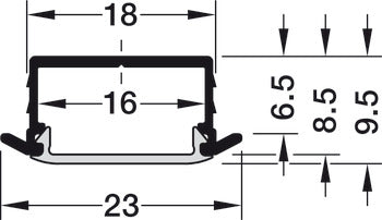 Aluminium Profile, for LED Flexible Strip Lights, Loox 1190