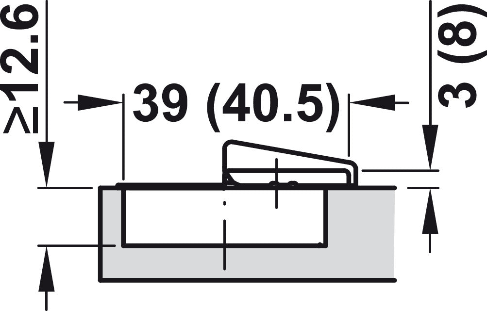 Concealed Post Hinge, for Blind Corner Applications, Tiomos 110°