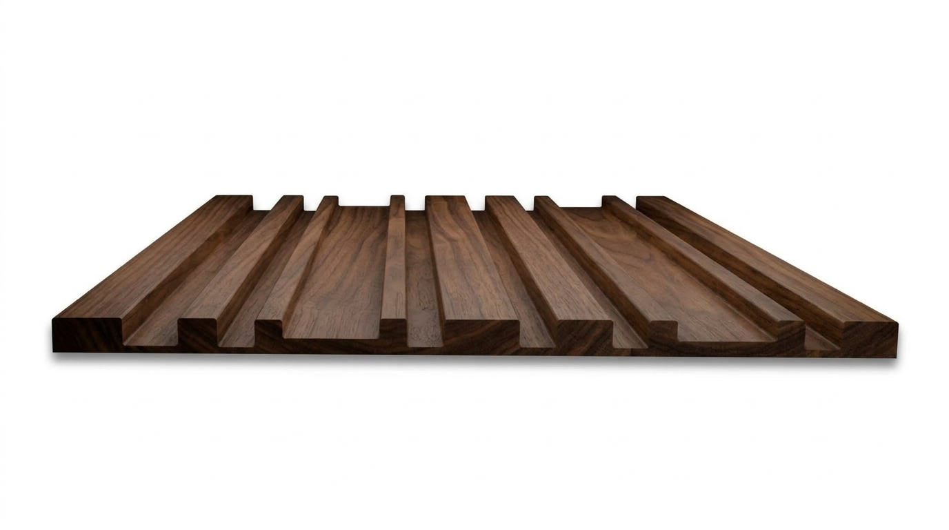 Alegro Angles Grooved Solid Walnut sample