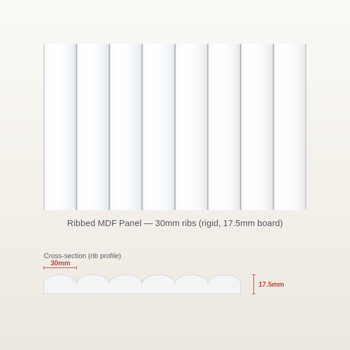 30mm rigid 17.5mm primed