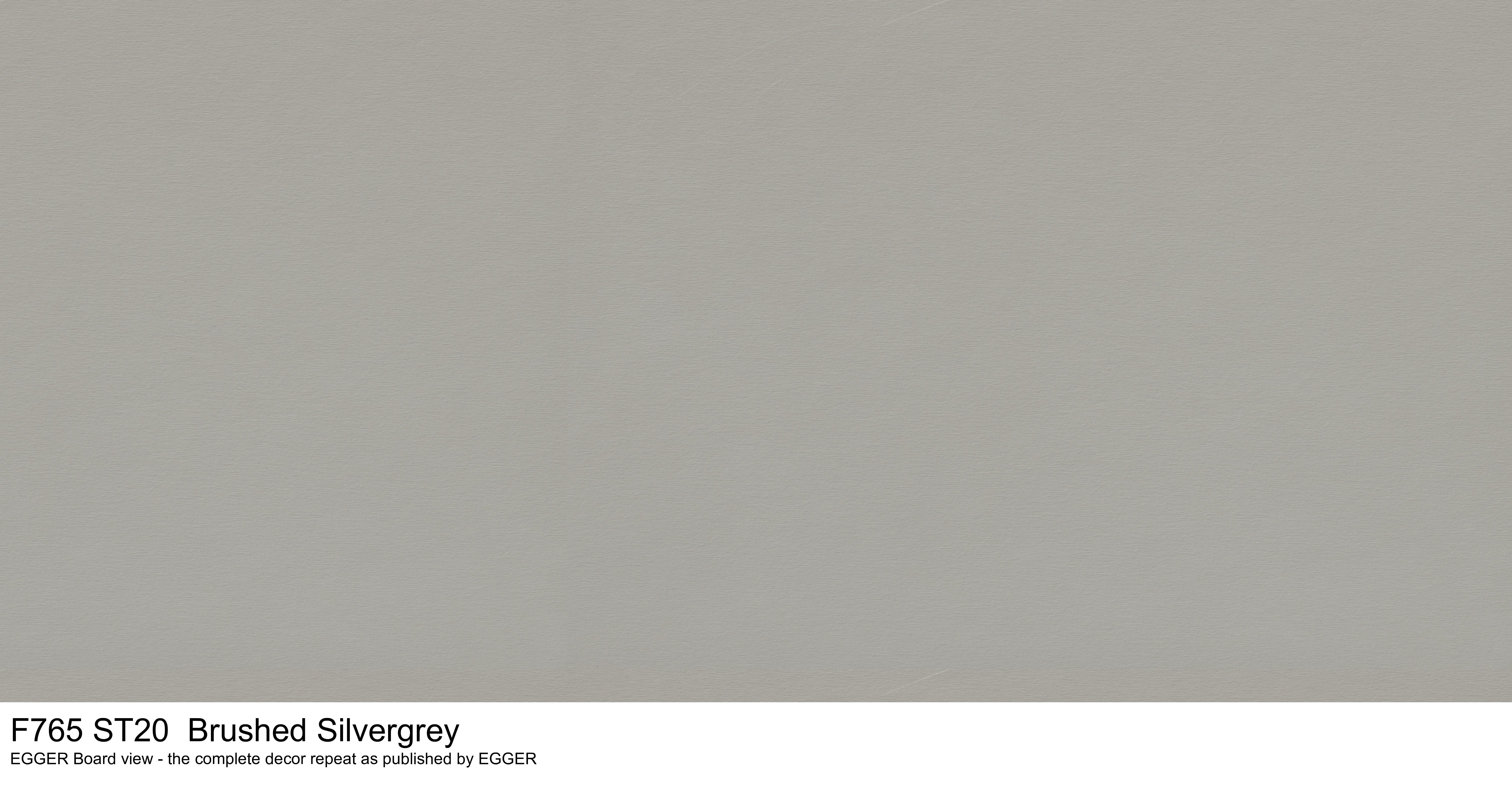 F765 ST20 Brushed Silvergrey - EGGER Board view, complete decor repeat