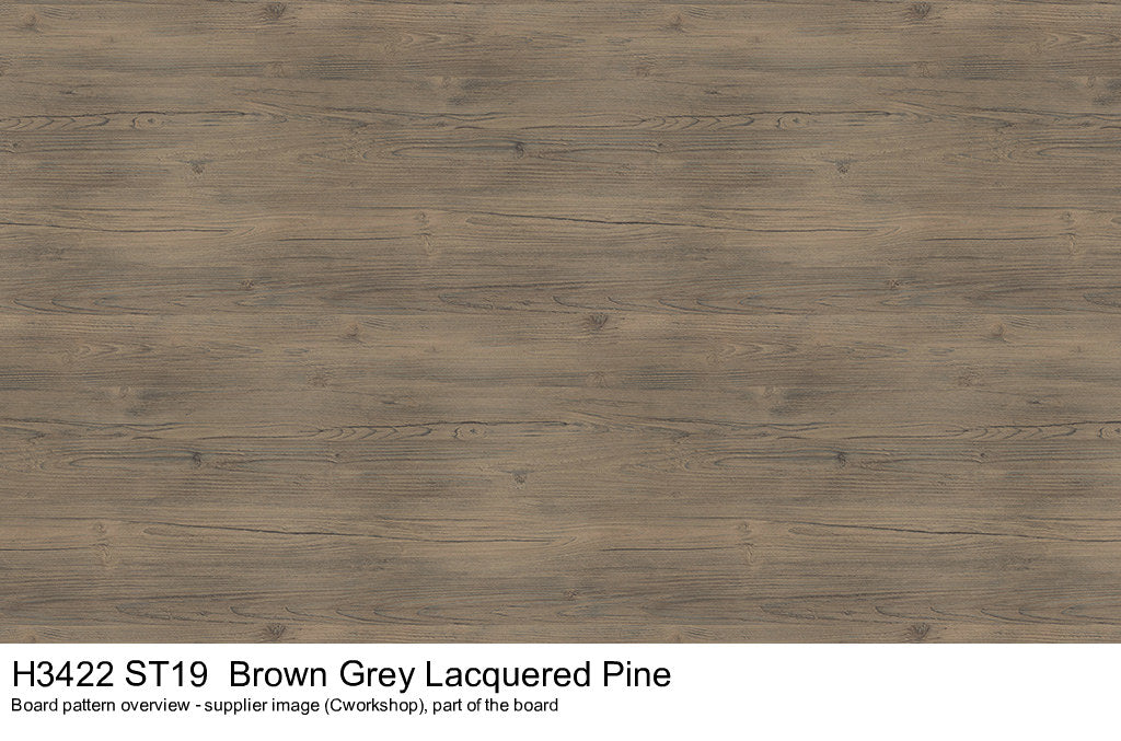 H3422 ST19 Brown Grey Lacquered Pine - board pattern overview (supplier image)