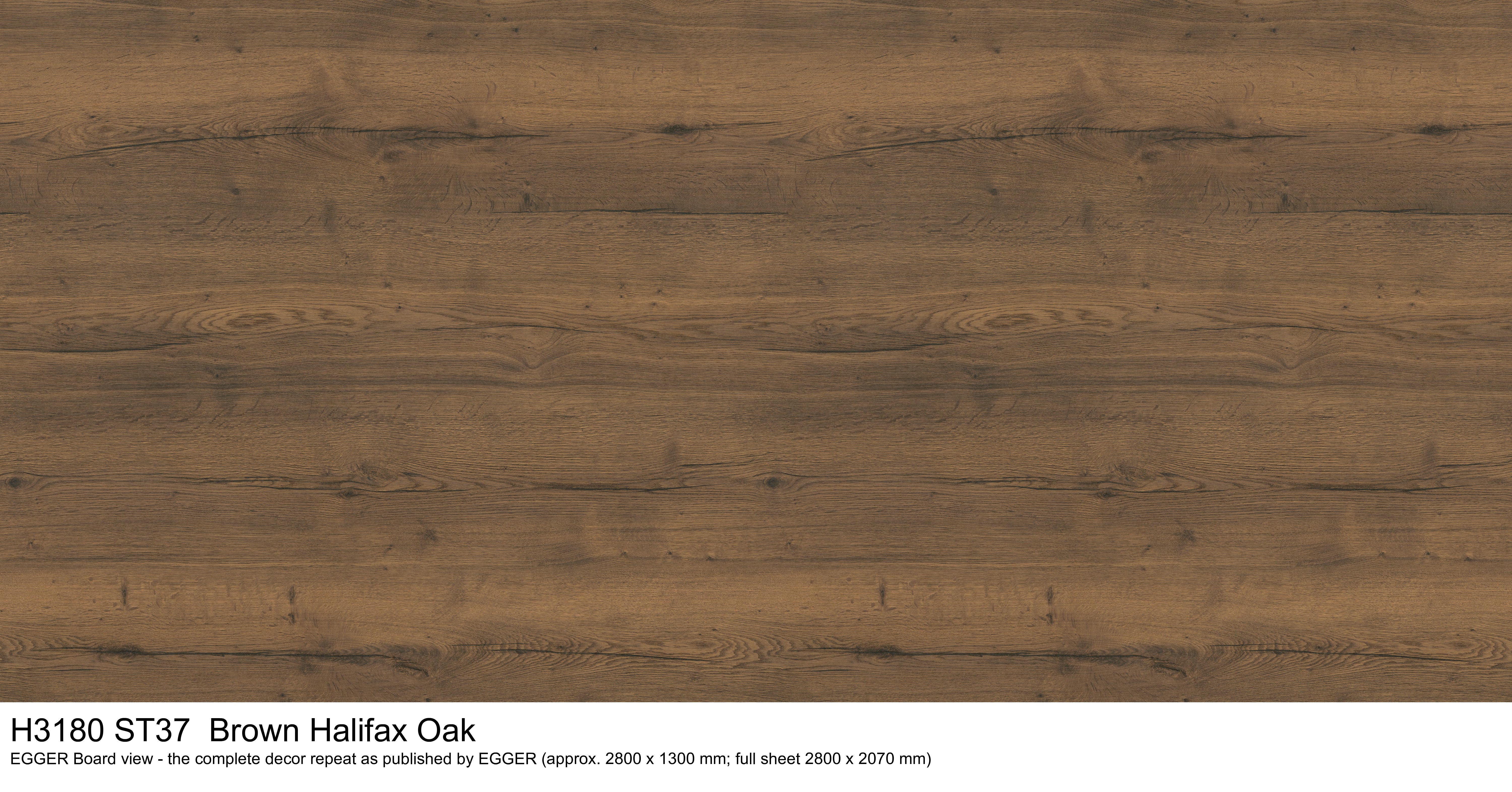 H3180 ST37 Brown Halifax Oak - EGGER Board view, complete decor repeat