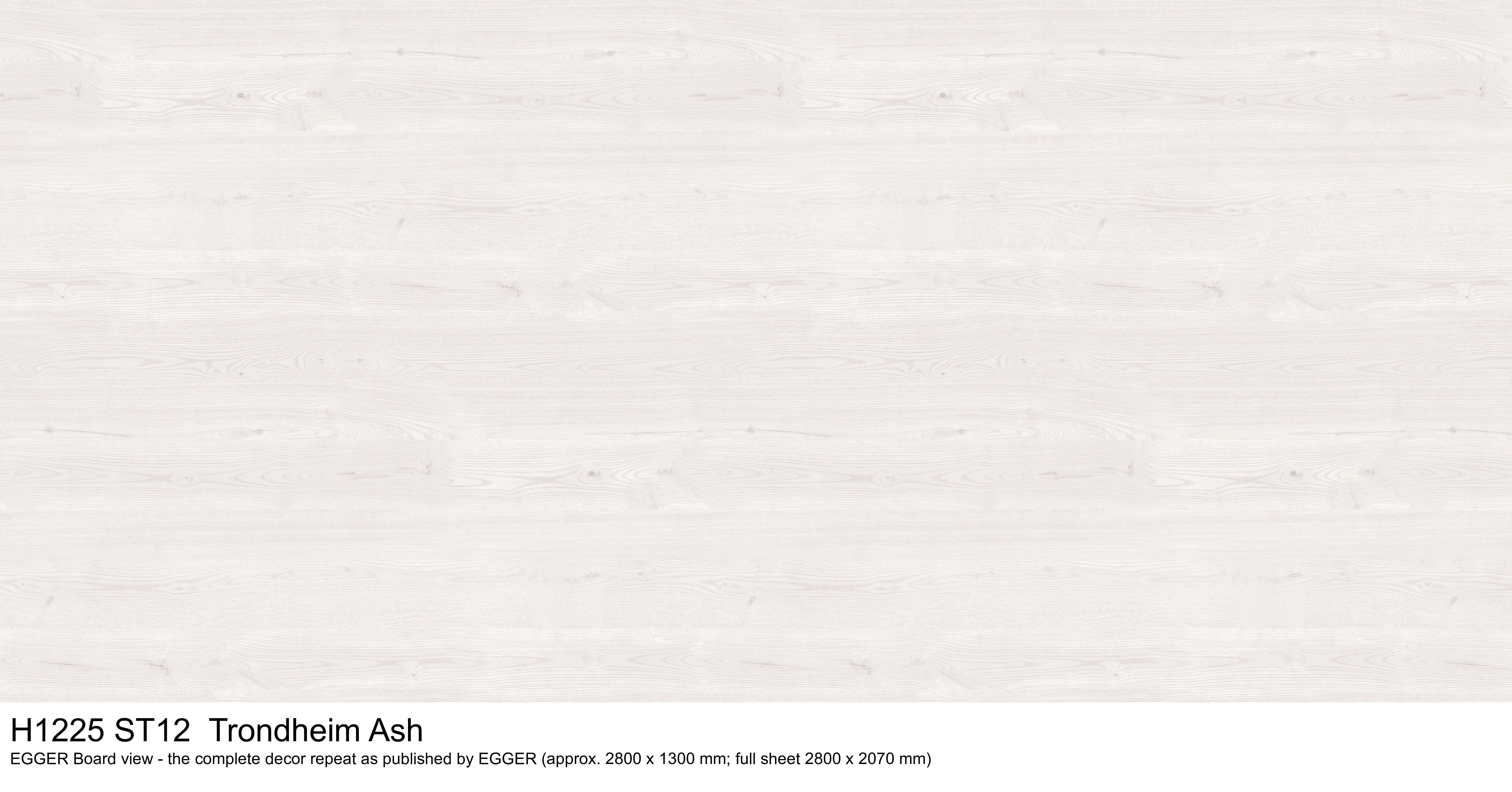 H1225 ST12 Trondheim Ash - EGGER Board view, complete decor repeat