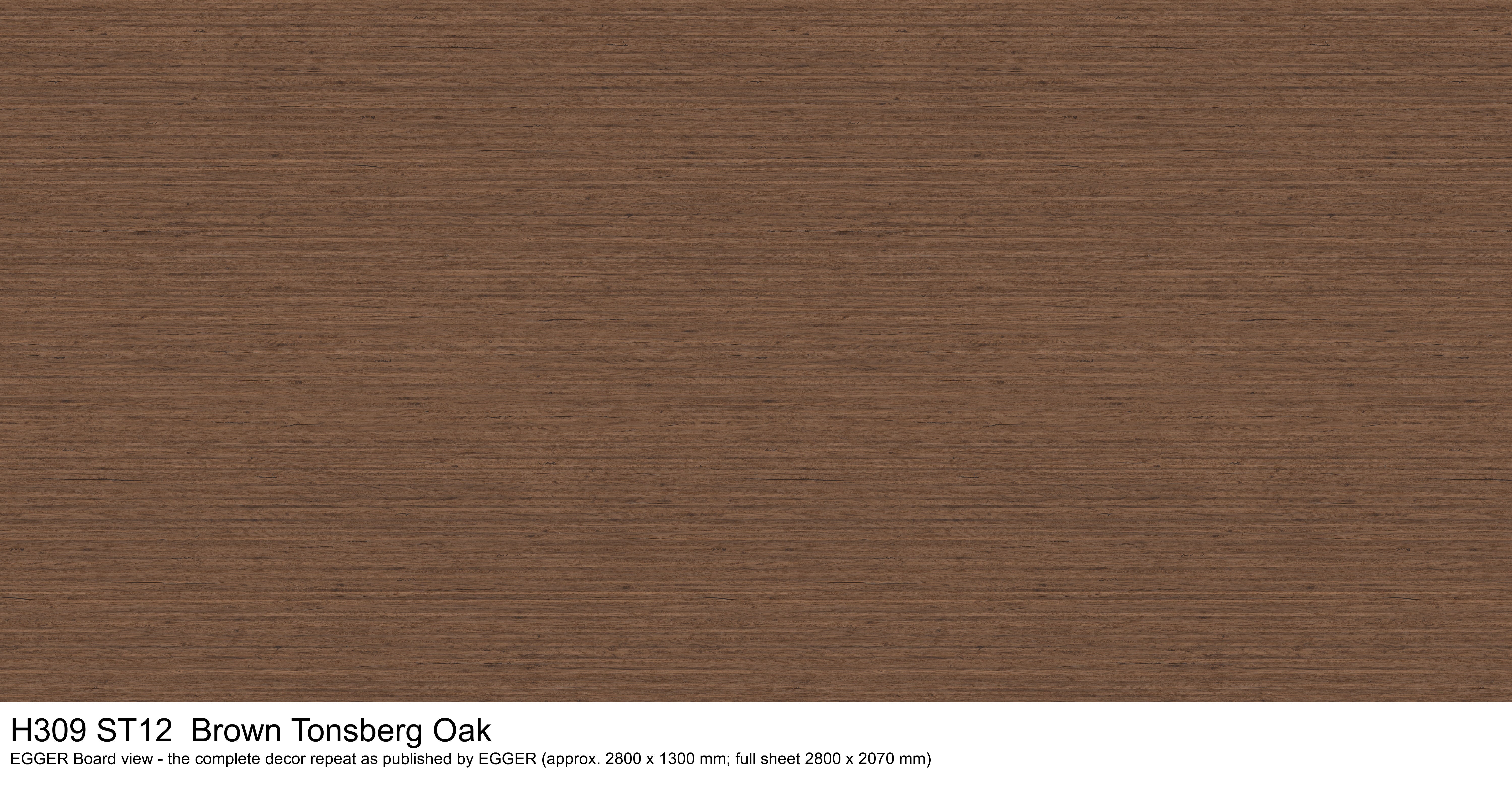 H309 ST12 Brown Tonsberg Oak - EGGER Board view, complete decor repeat