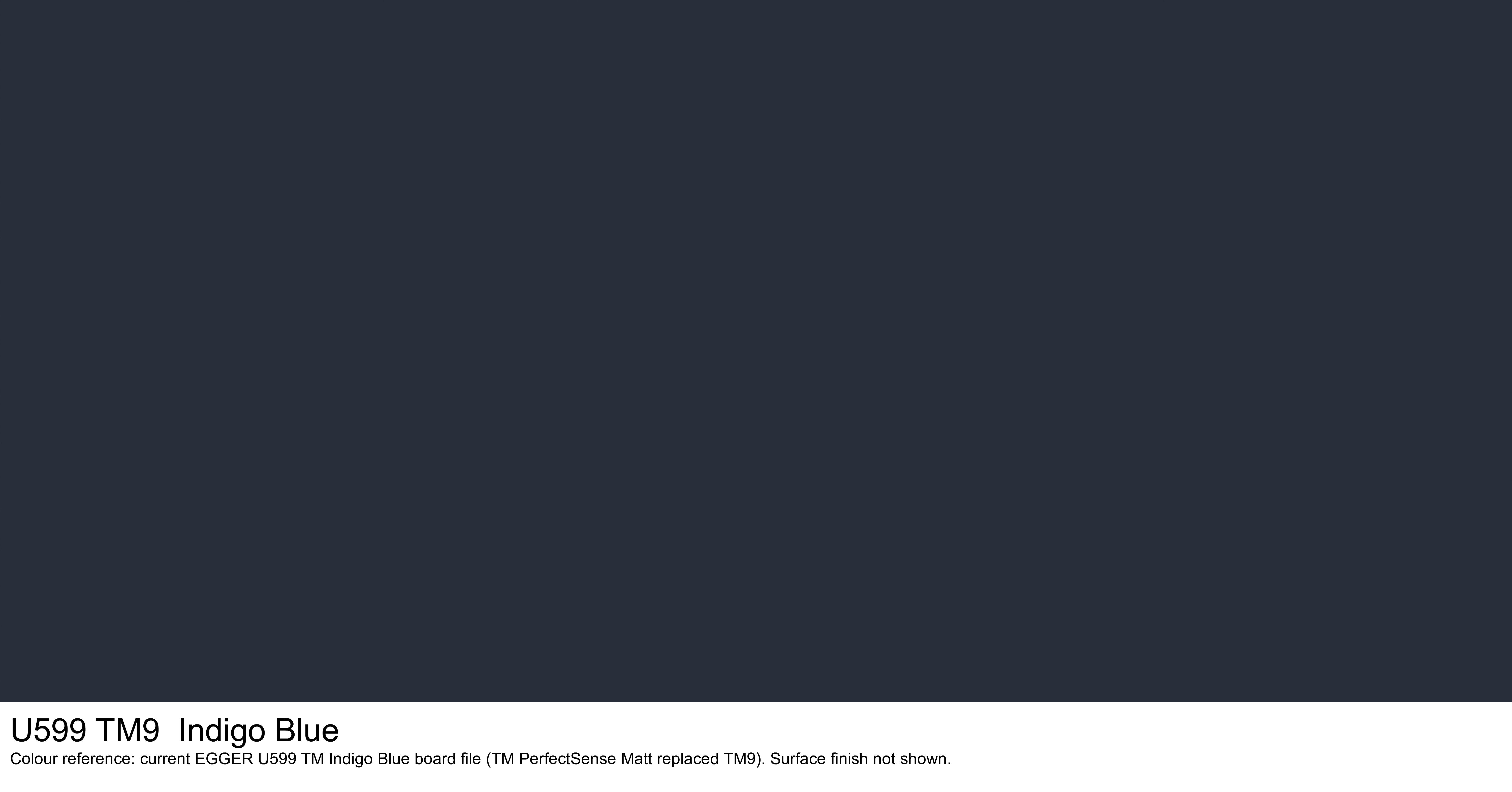 U599 TM9 Indigo Blue - colour reference from the current EGGER U599 TM board file