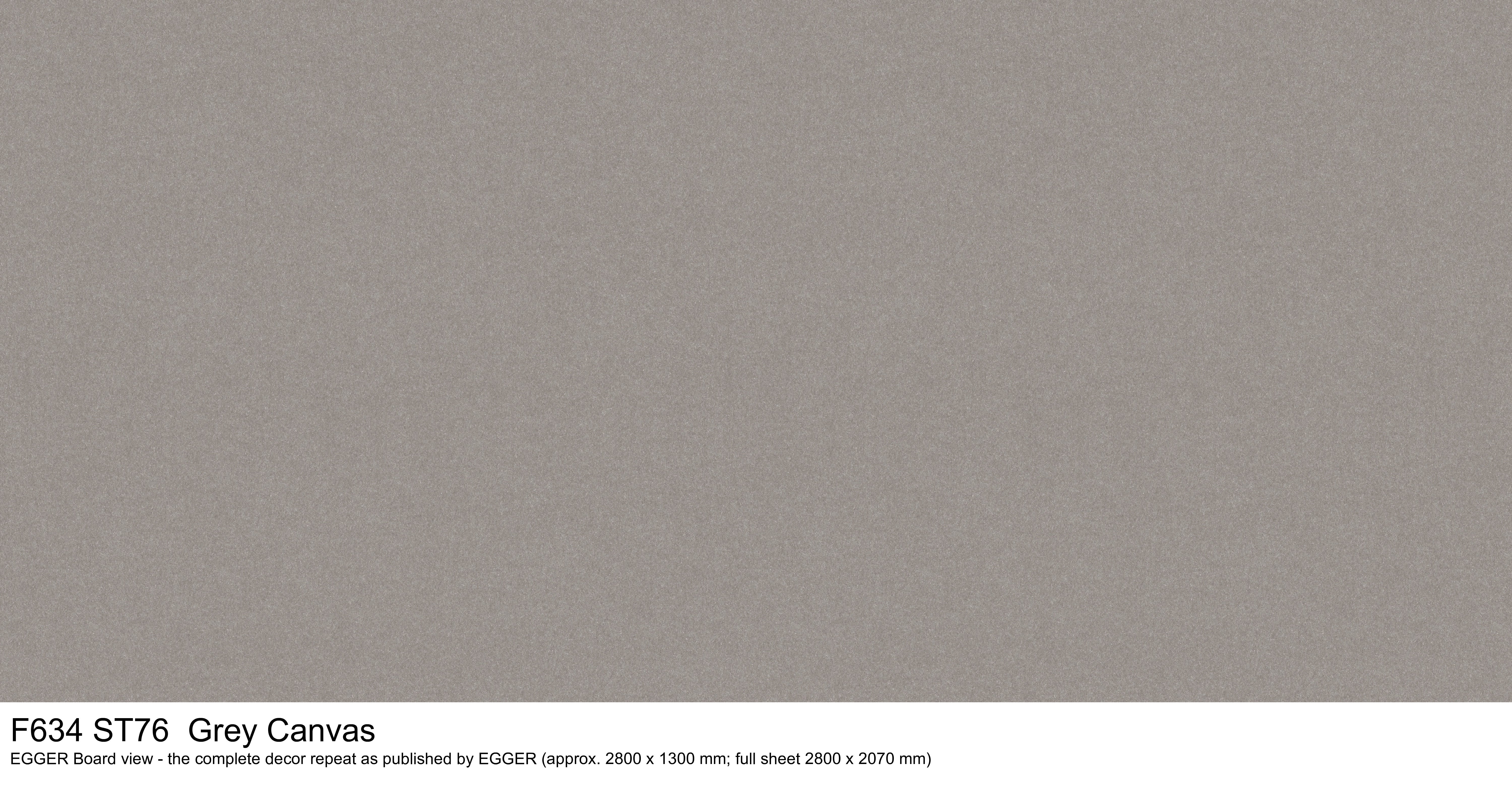 F634 ST76 Grey Canvas - EGGER Board view, complete decor repeat