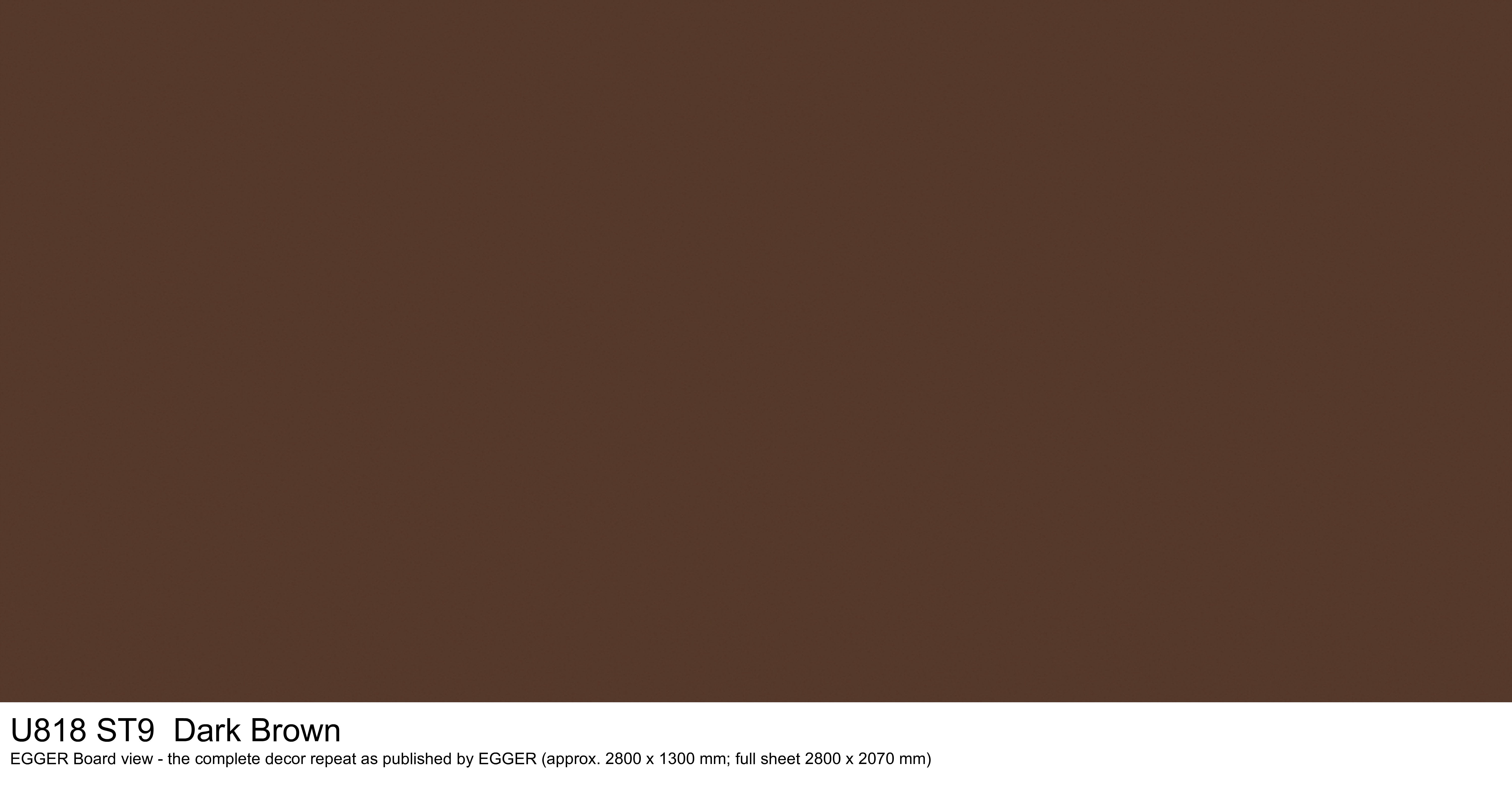 U818 ST9 Dark Brown - EGGER Board view, complete decor repeat
