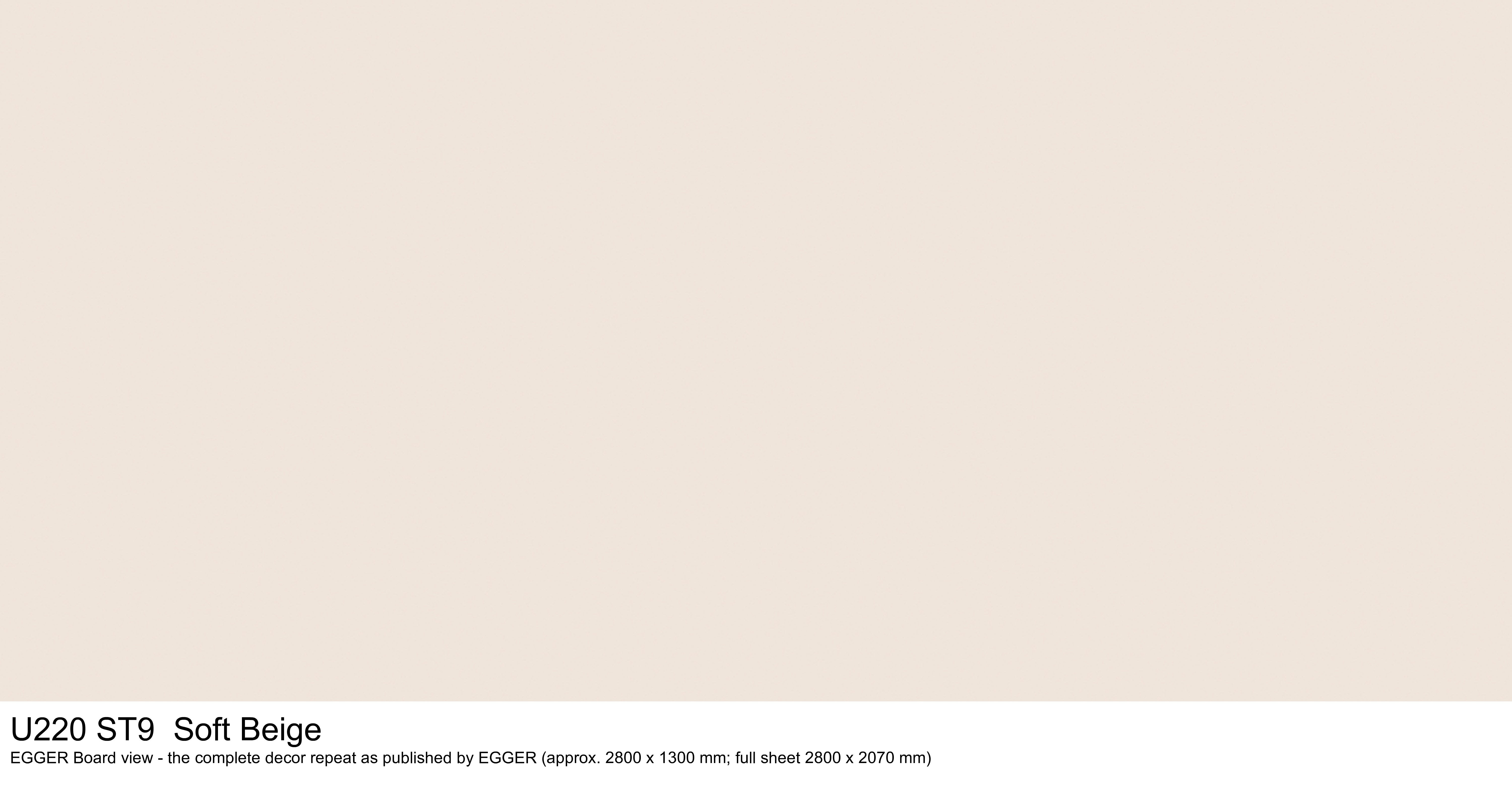 U220 ST9 Soft Beige - EGGER Board view, complete decor repeat