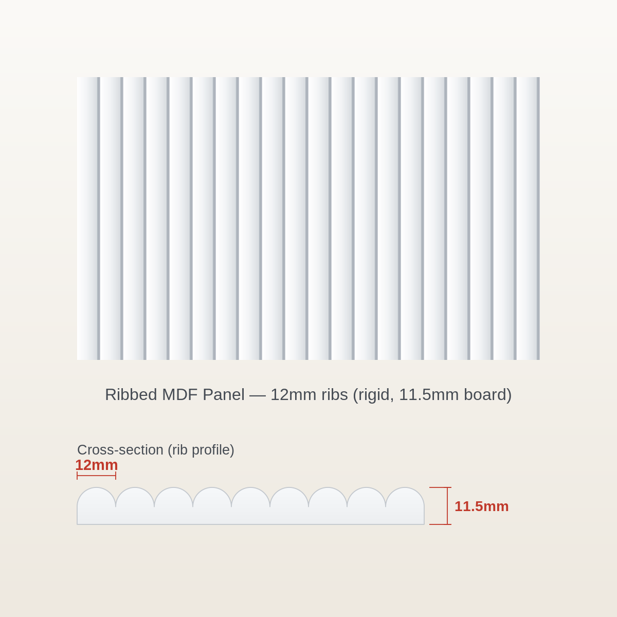 12mm rigid 11.5mm primed