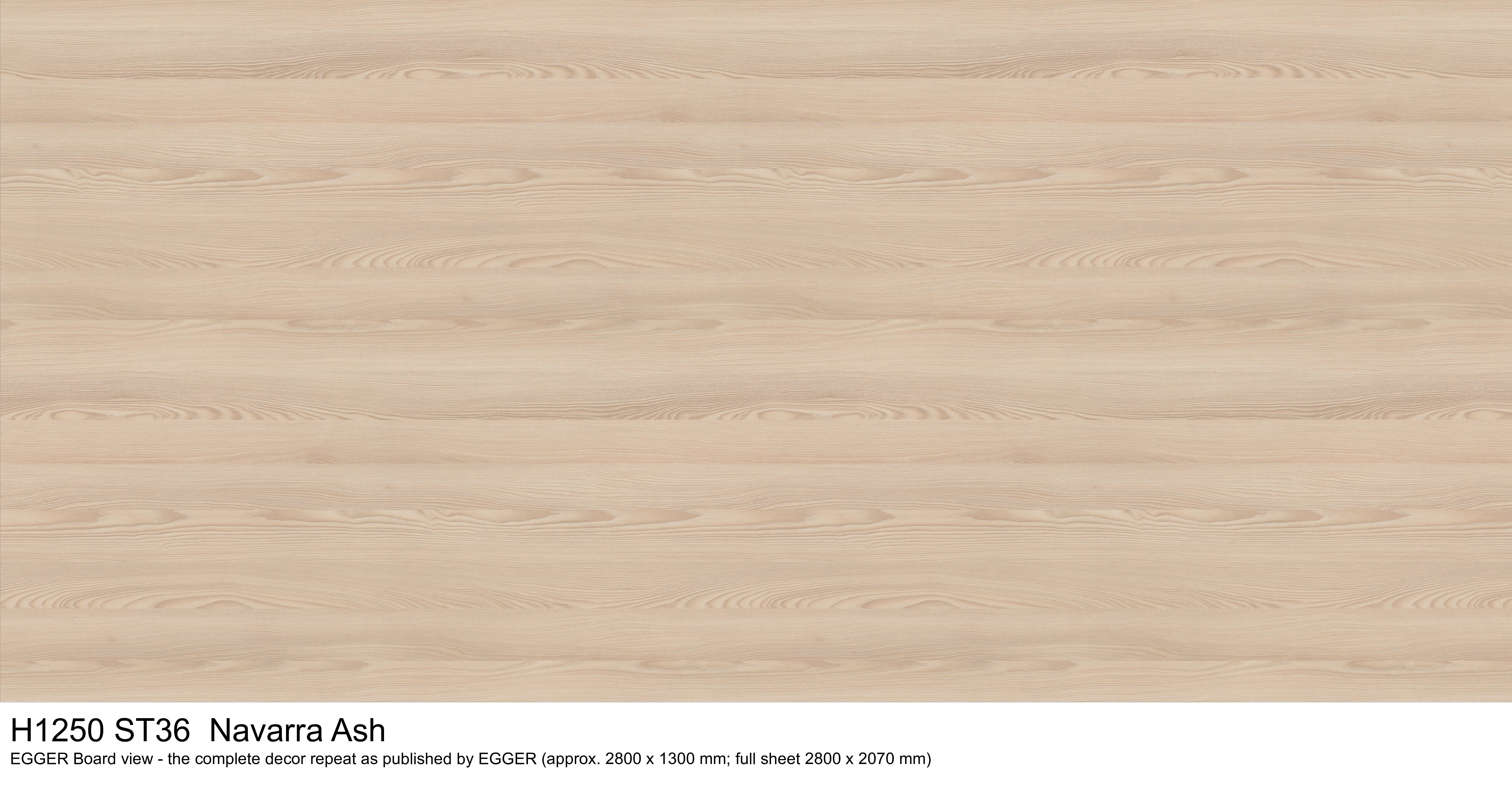 H1250 ST36 Navarra Ash - EGGER Board view, complete decor repeat
