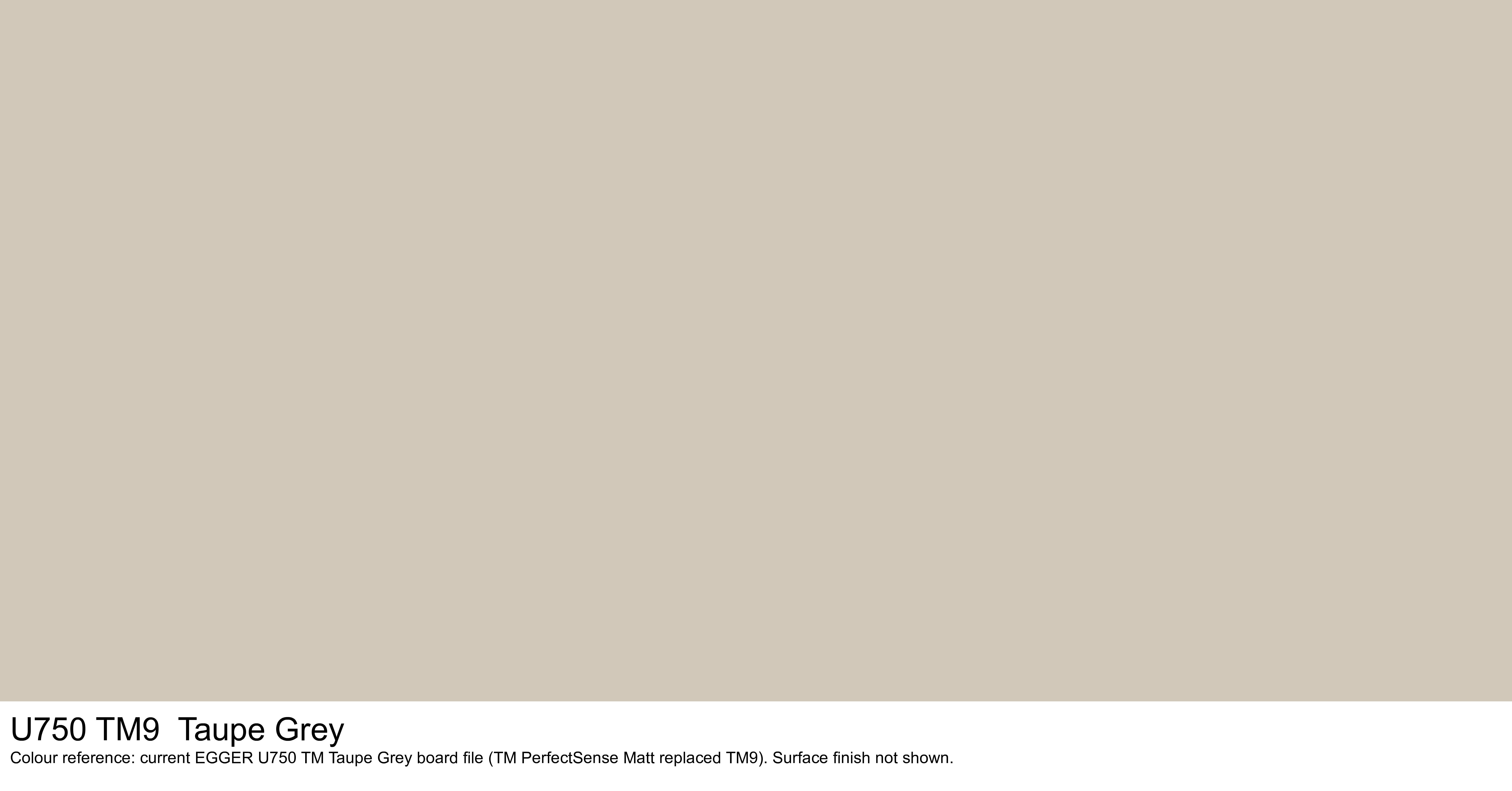 U750 TM9 Taupe Grey - colour reference from the current EGGER U750 TM board file