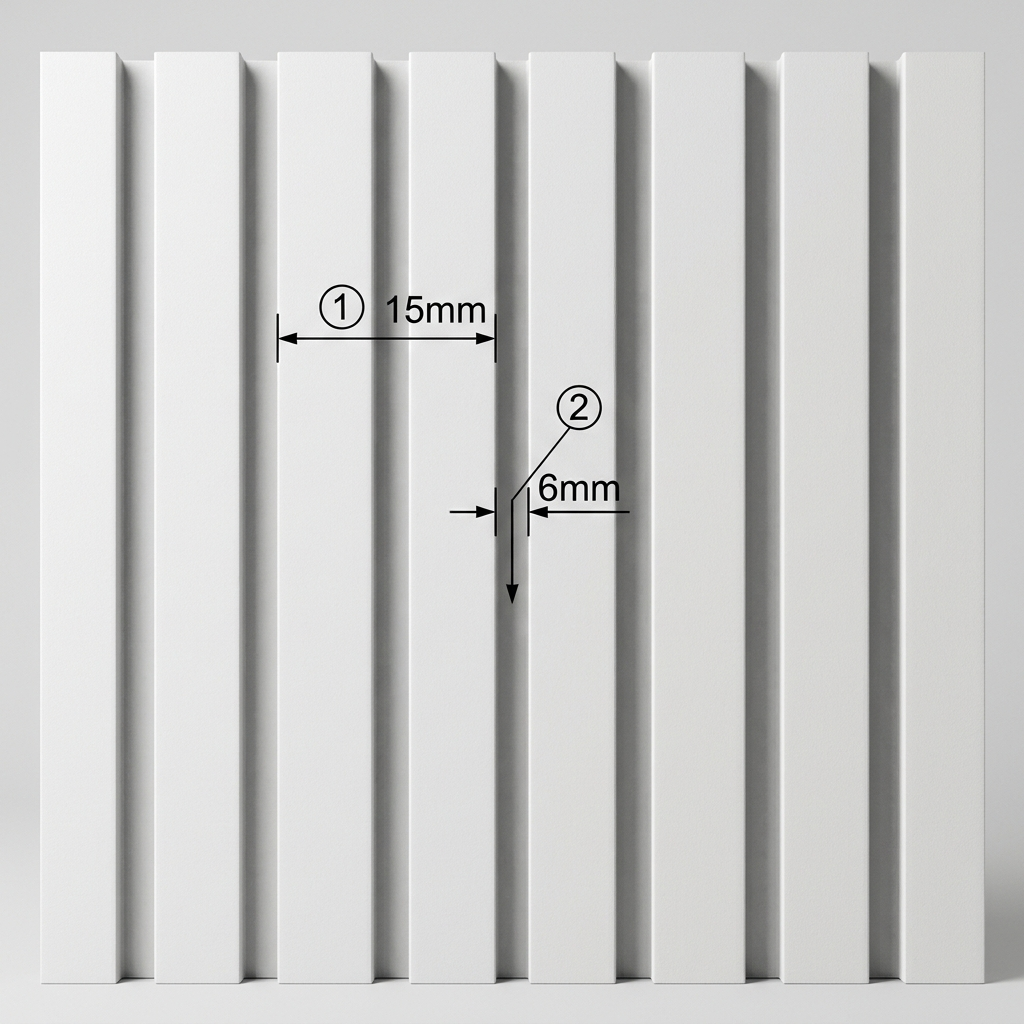 Flexible Grooved MDF Wall Panel 15/6 - primed ready to paint