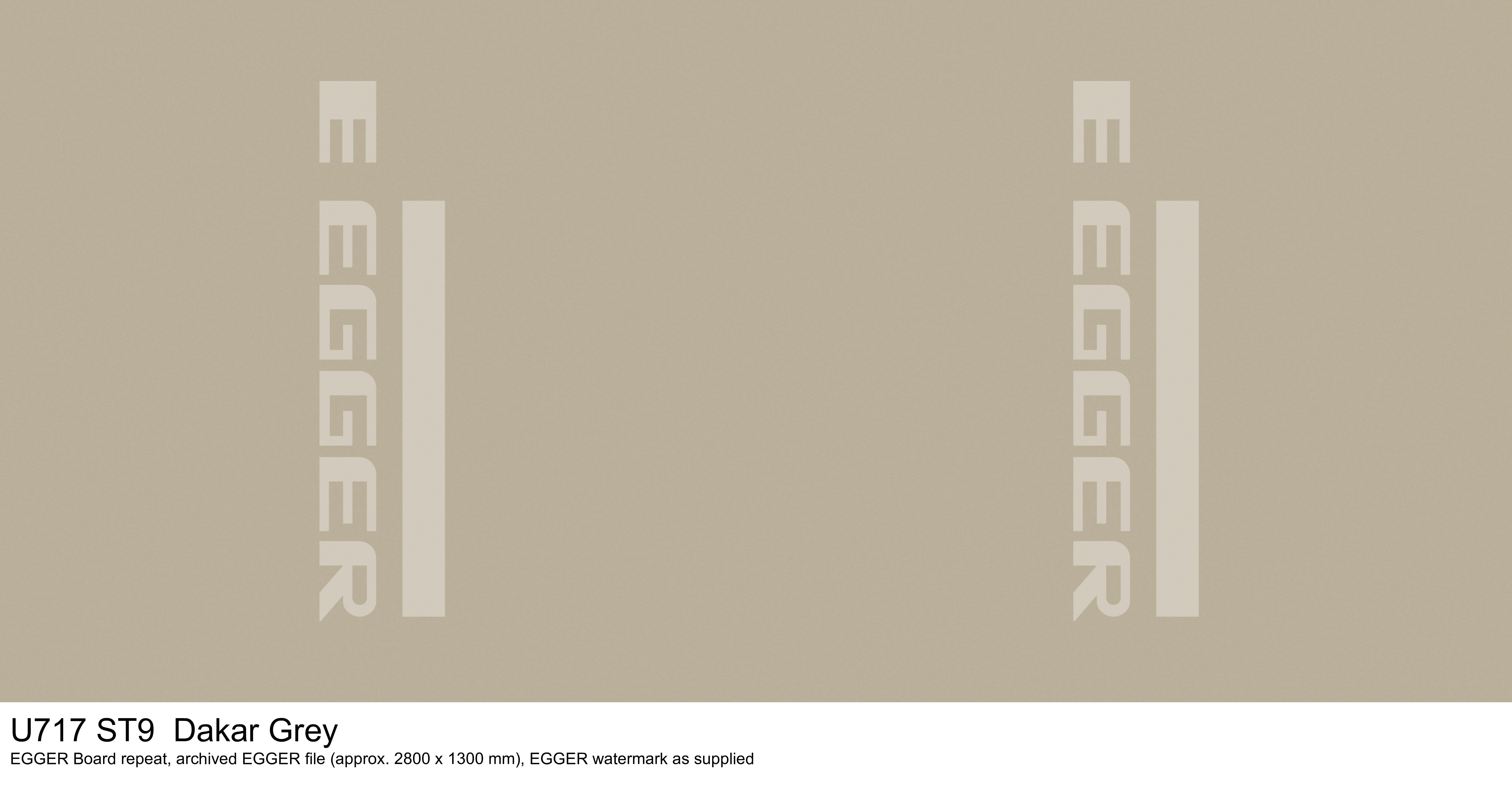 U717 ST9 Dakar Grey - EGGER Board view, archived EGGER file