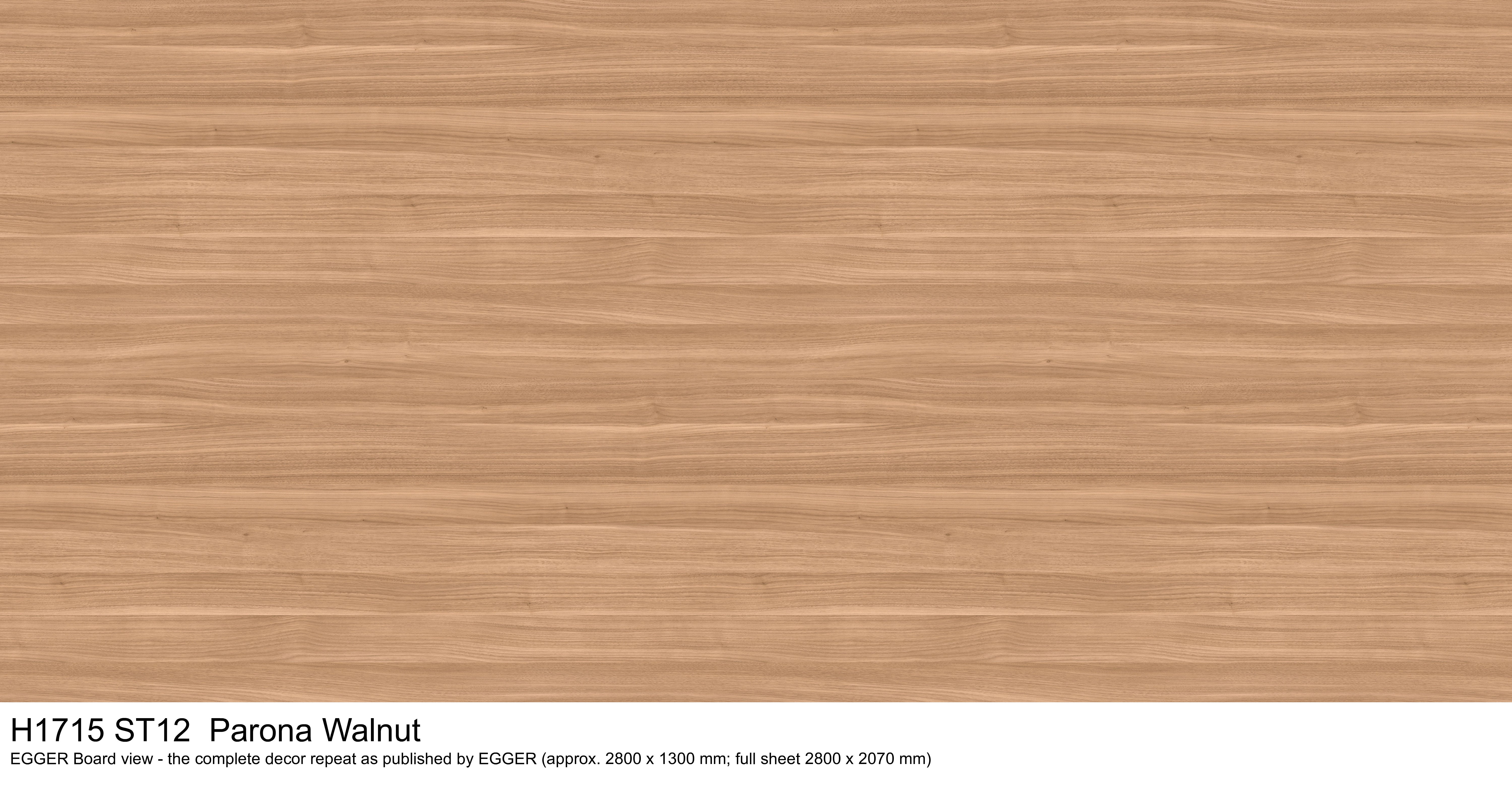 H1715 ST12 Parona Walnut - EGGER Board view, complete decor repeat