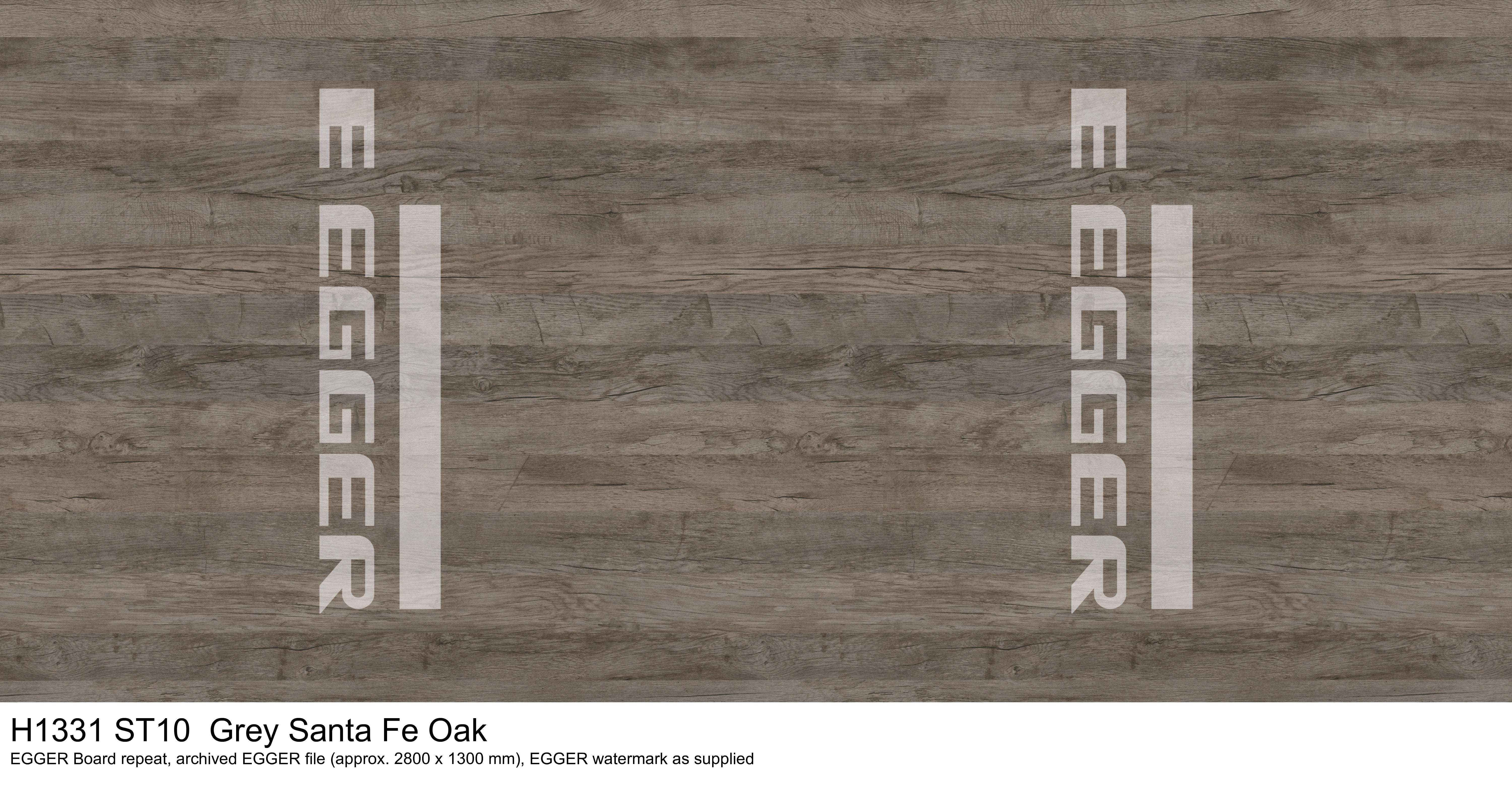 H1331 ST10 Grey Santa Fe Oak - EGGER Board view, archived EGGER file