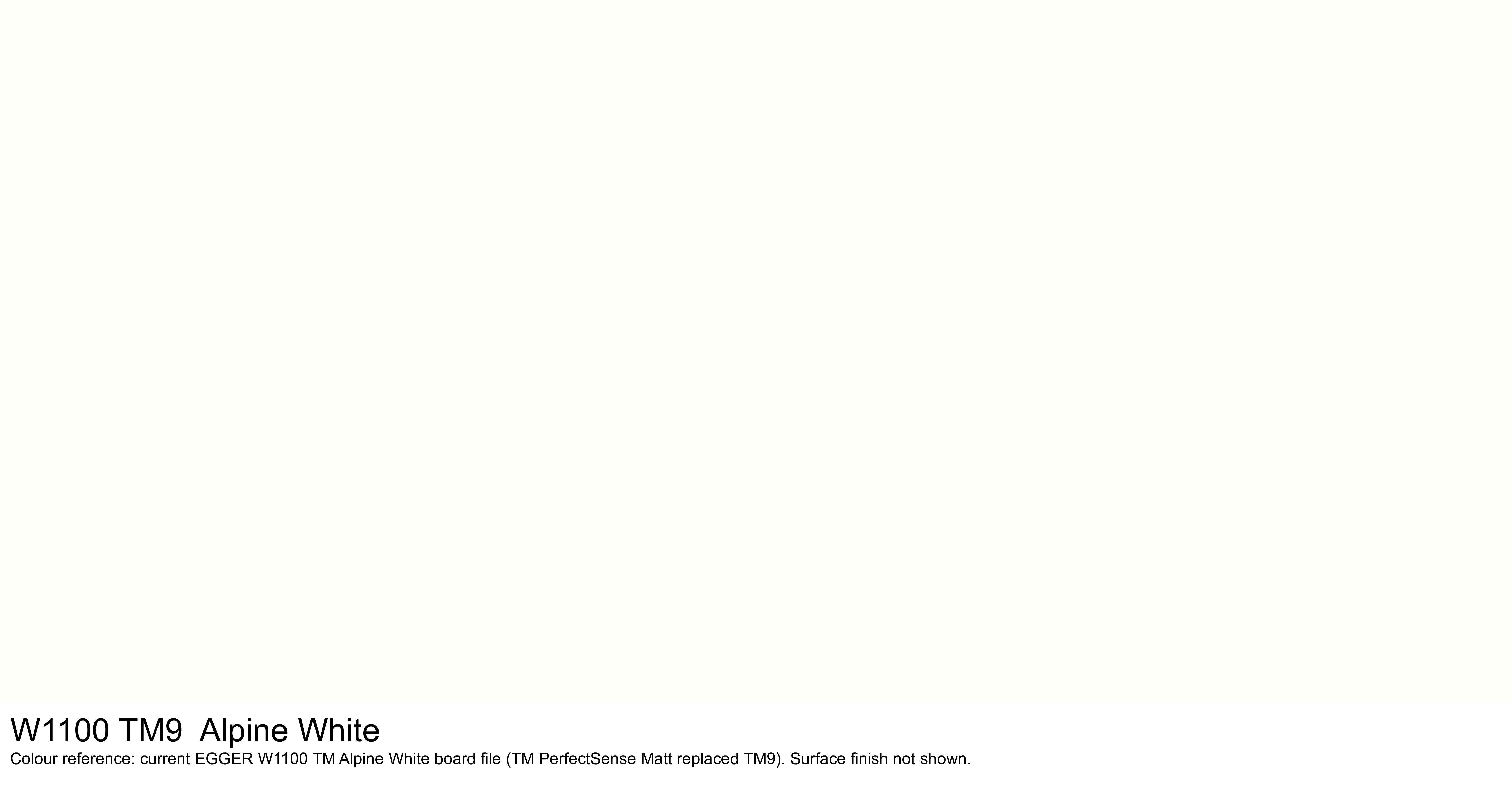 W1100 TM9 Alpine White - colour reference from the current EGGER W1100 TM board file