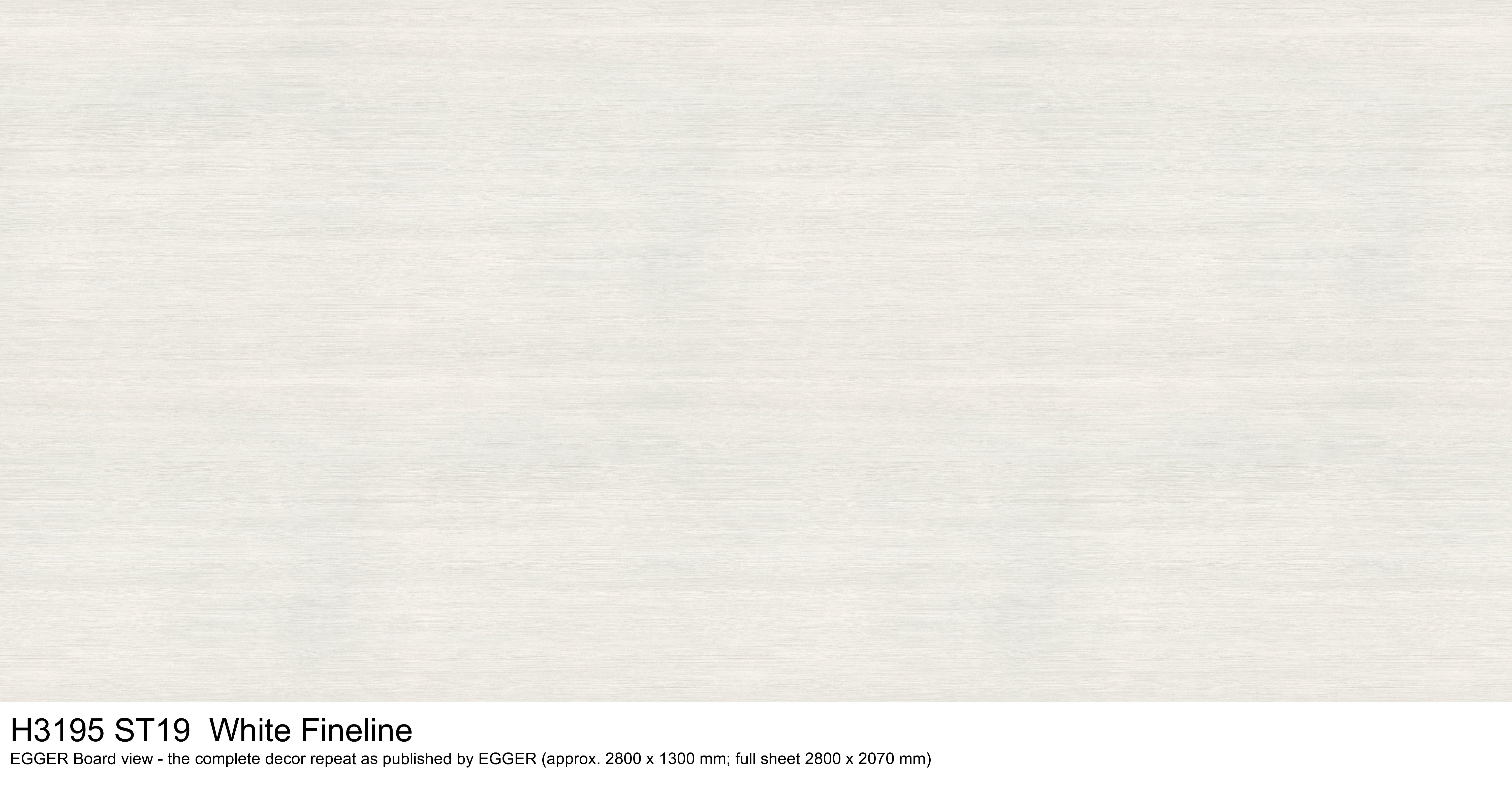 H3195 ST19 White Fineline - EGGER Board view, complete decor repeat