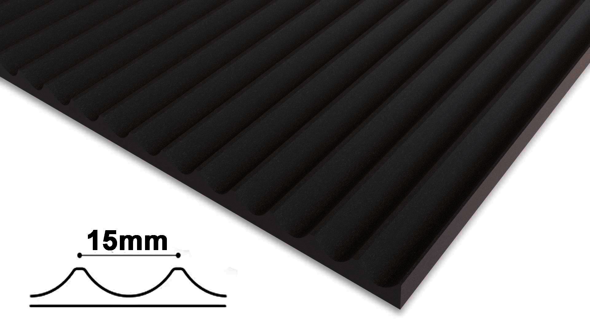 Flexible Black Fluted MDF Panel 15mm