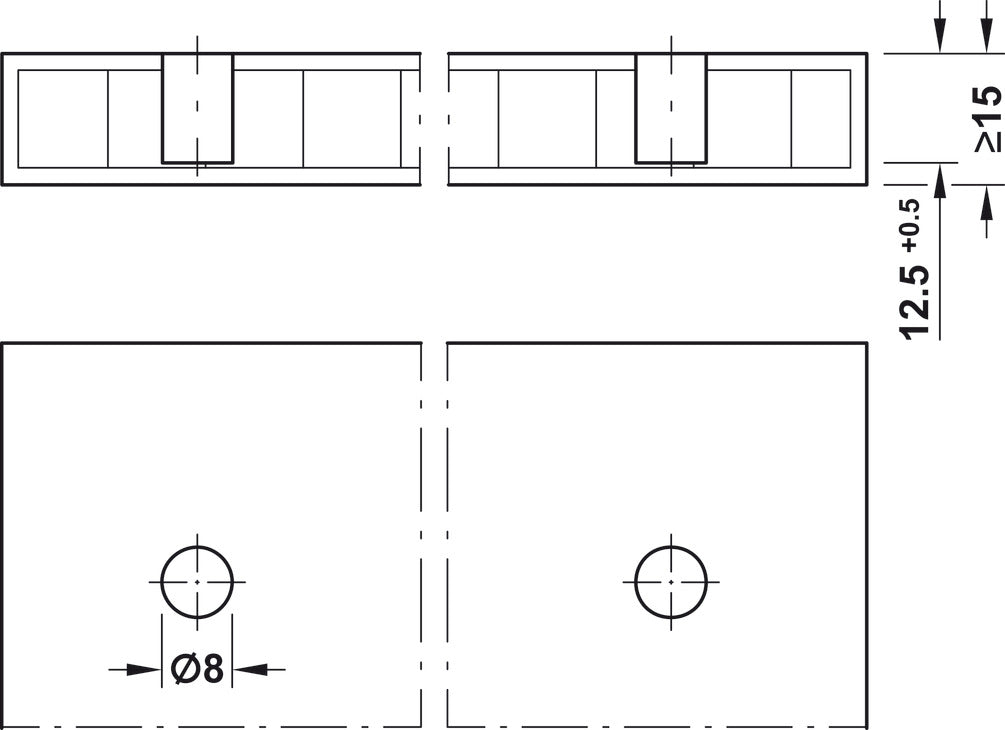 Spreading Connector, Plastic, Häfele Ixconnect SC 8/25