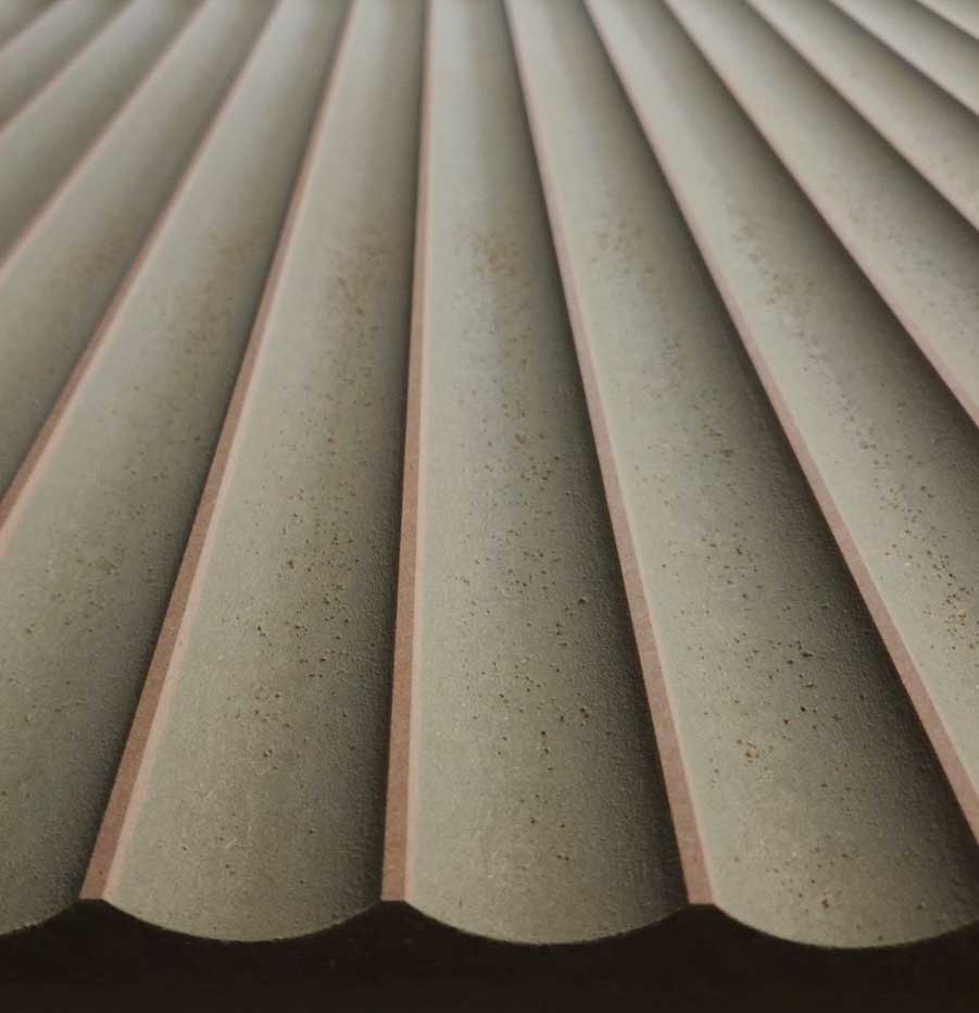 Fluted Timber Base Legato Loops - 20mm Fluted Solid Oak Wood Panels 5mm + Base panel ...