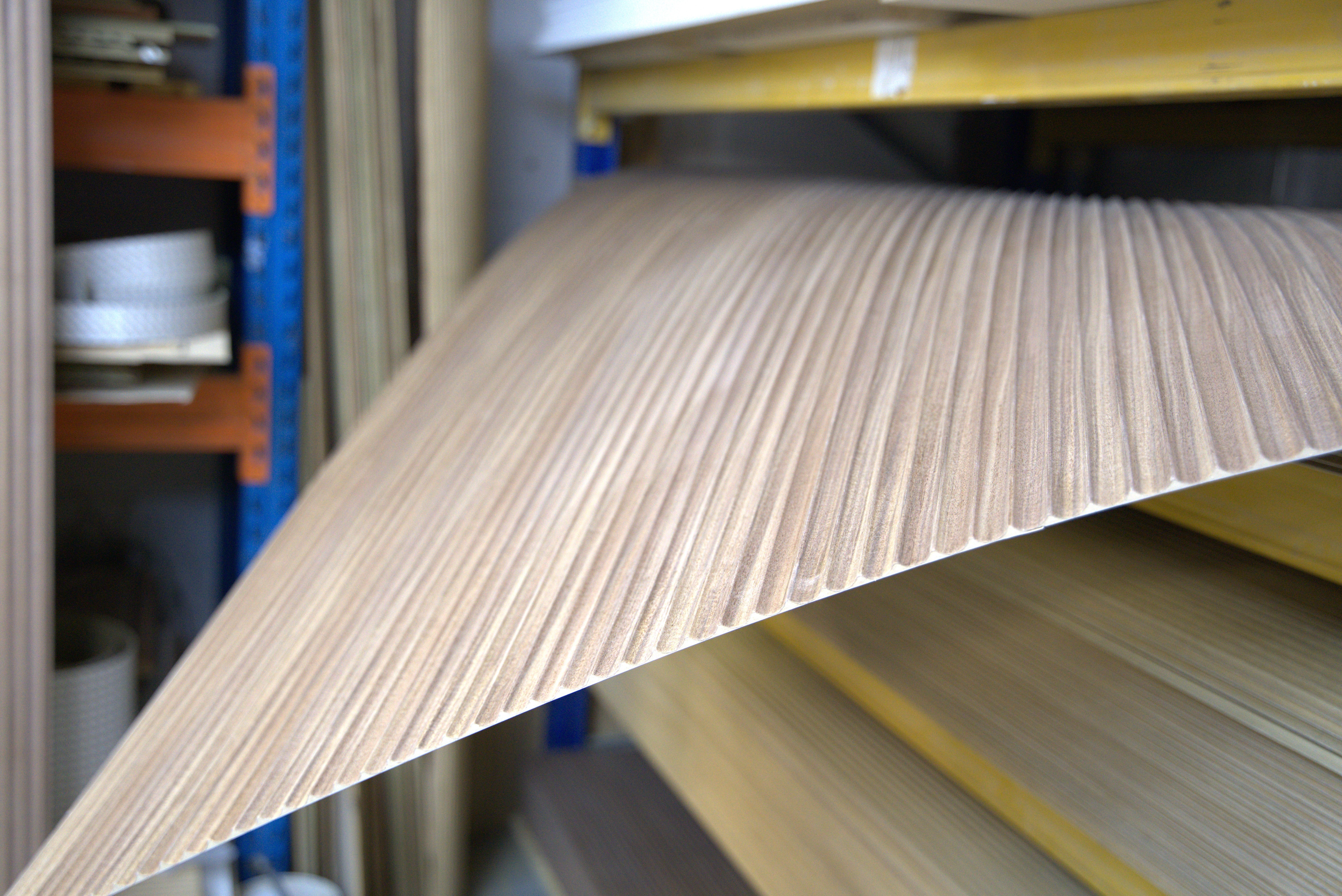 Legato Loops - 20mm Fluted Walnut Veneered MDF Panels 5mm + Base panel