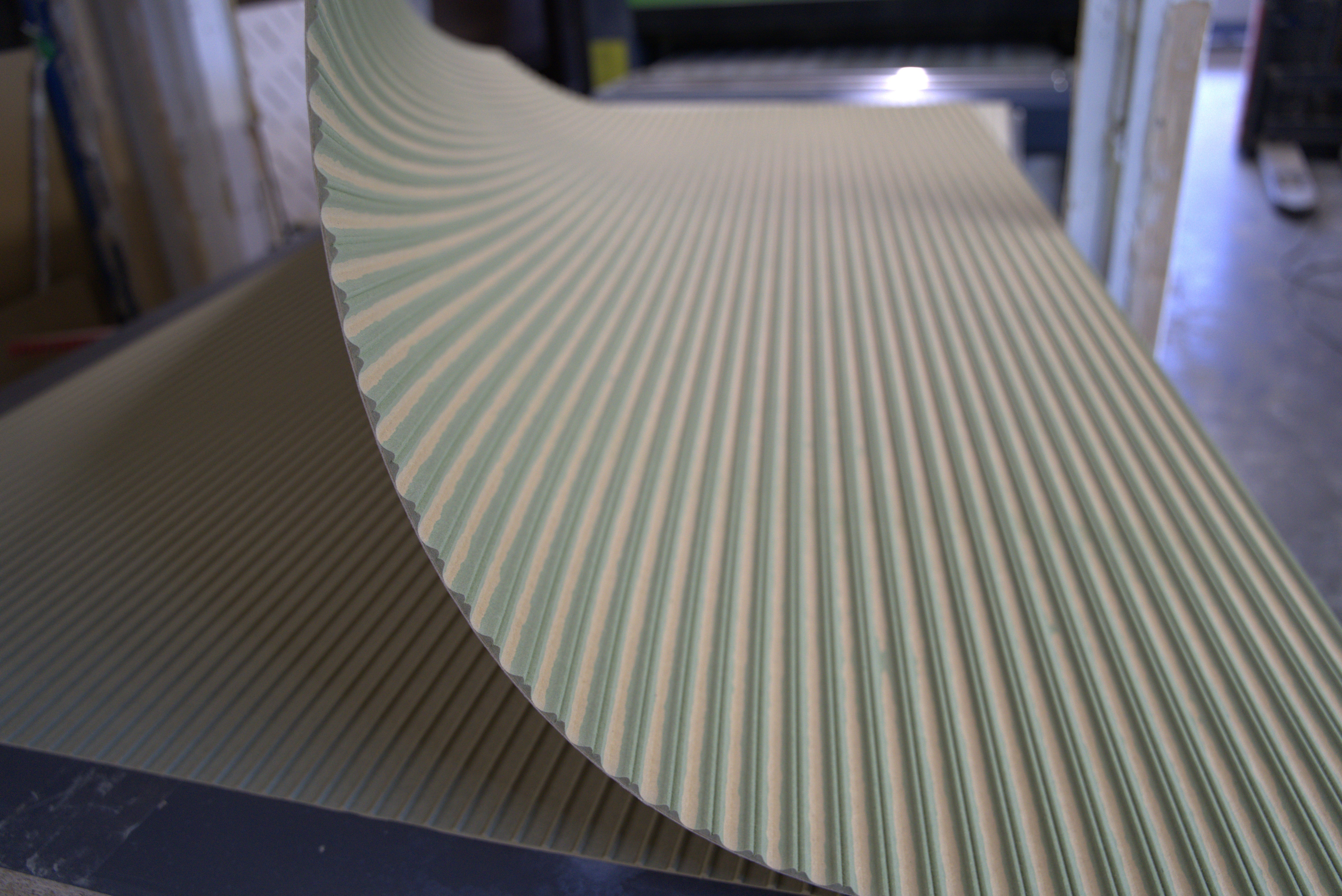 Flexible Fluted with mini Ribbs MDF Wall Panels with Fleece Backing