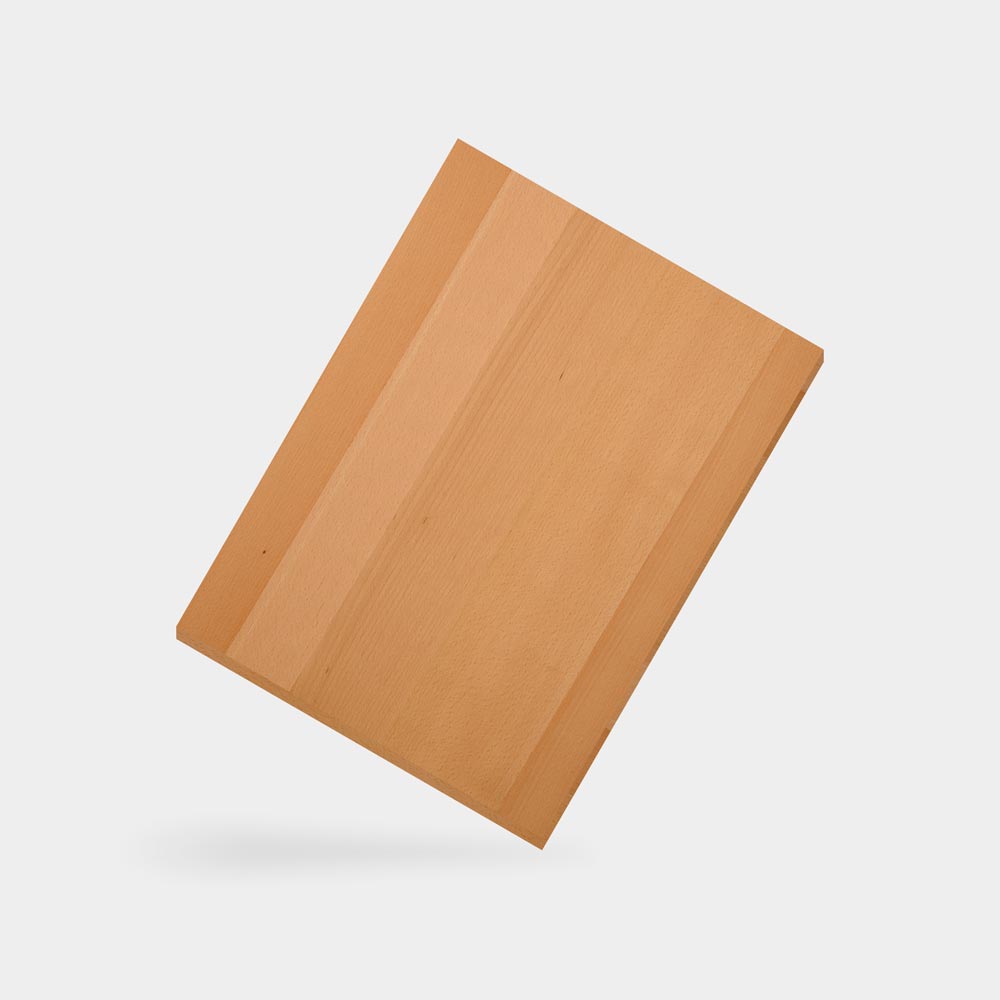 Steamed Beech Veneered MDF board, crown cut
