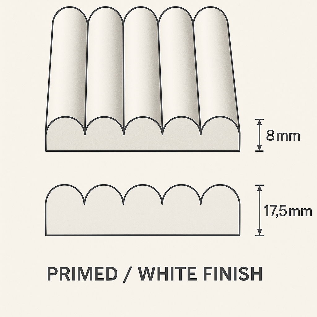 v3 8mm rigid 17.5mm primed