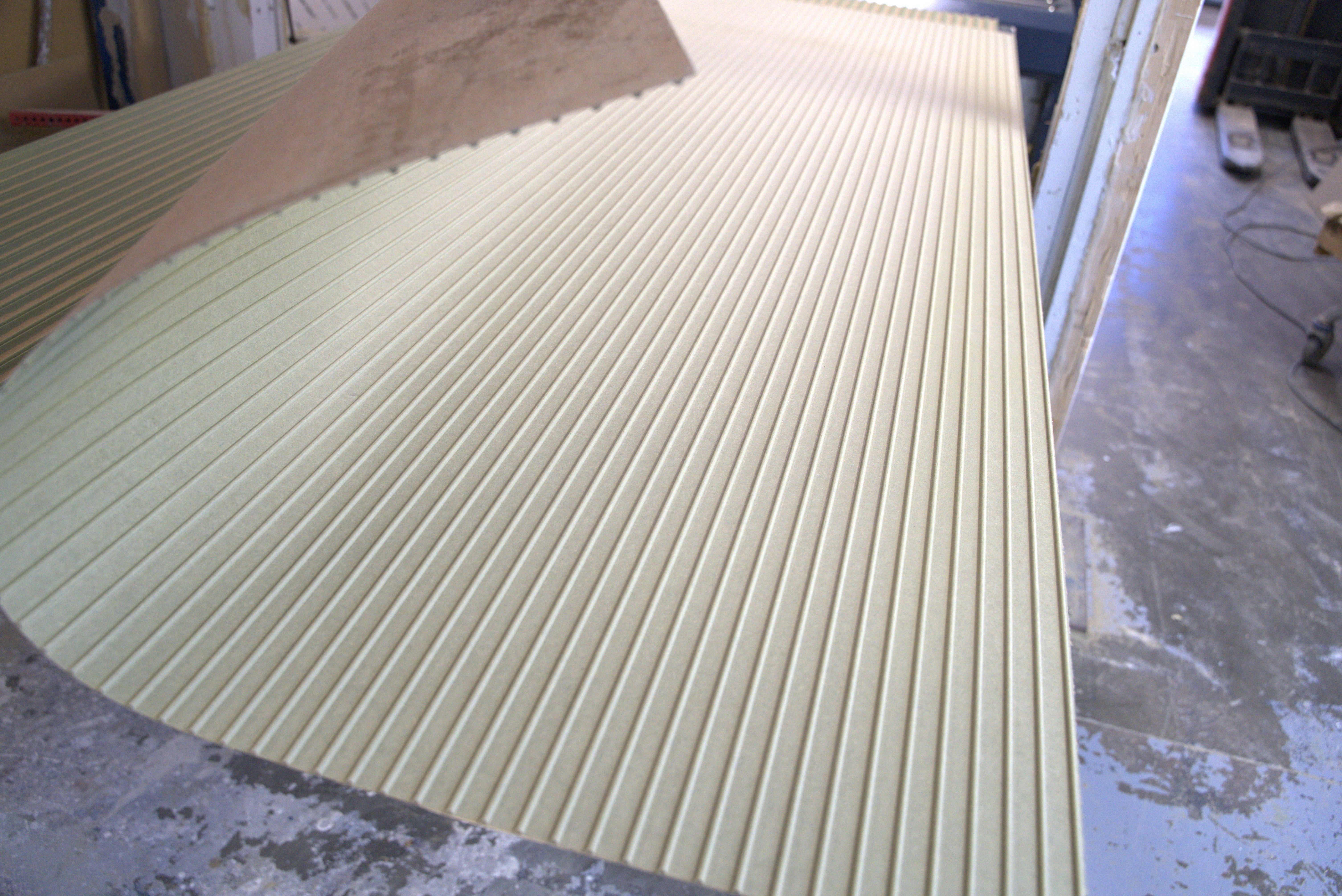 Flexible Mini Ribbed with Flat MDF Wall Panels with Fleece Backing