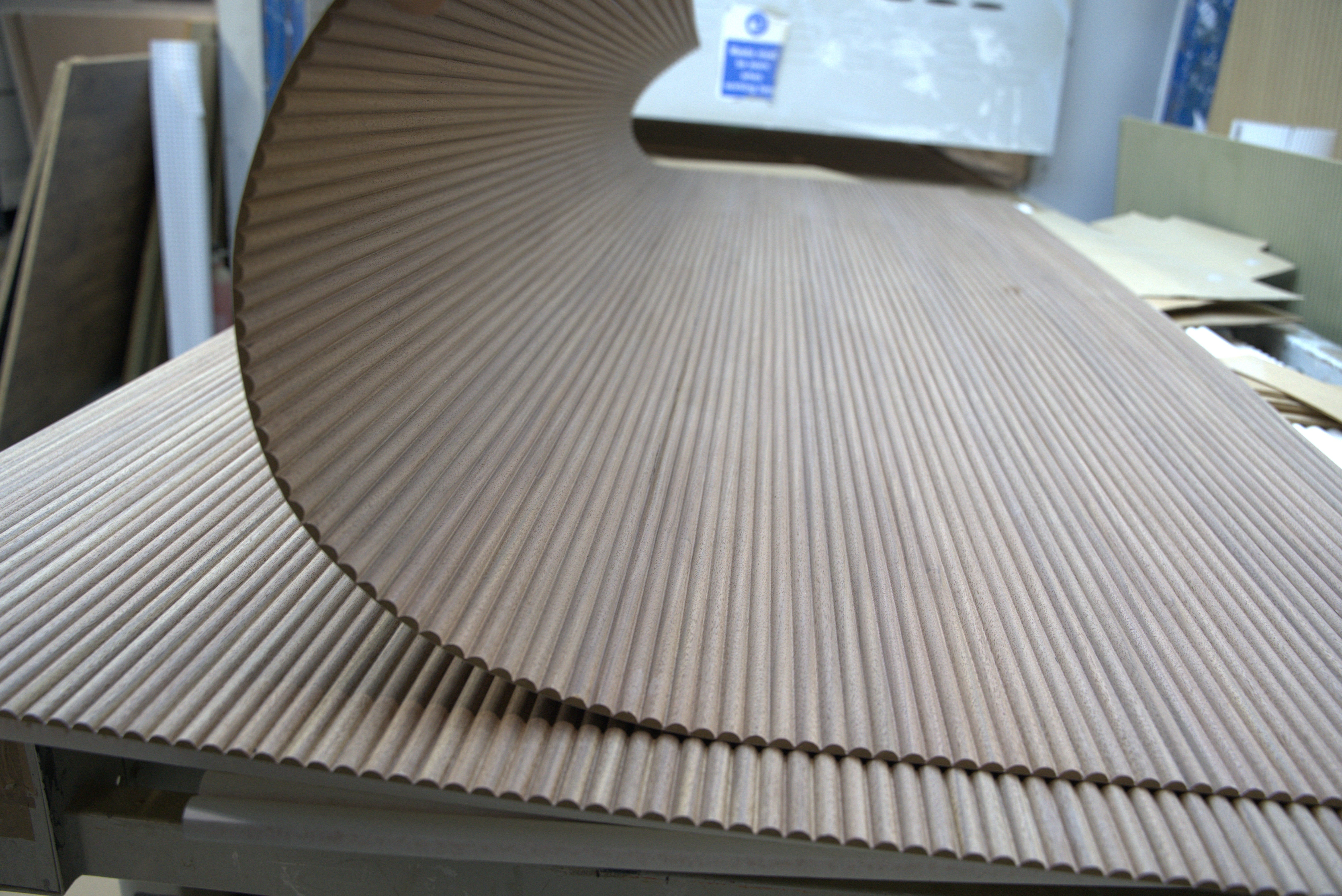 Sforzando Swells - 14mm Ribbed Real Wood Walnut Veneered Panels 5mm + Base panel